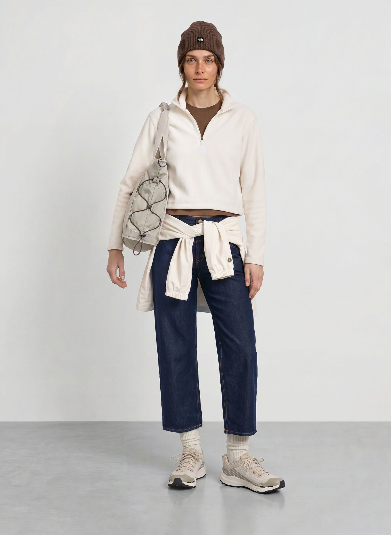 THE NORTH FACE NOVELTY Fleece half-zip sweater: CREAM