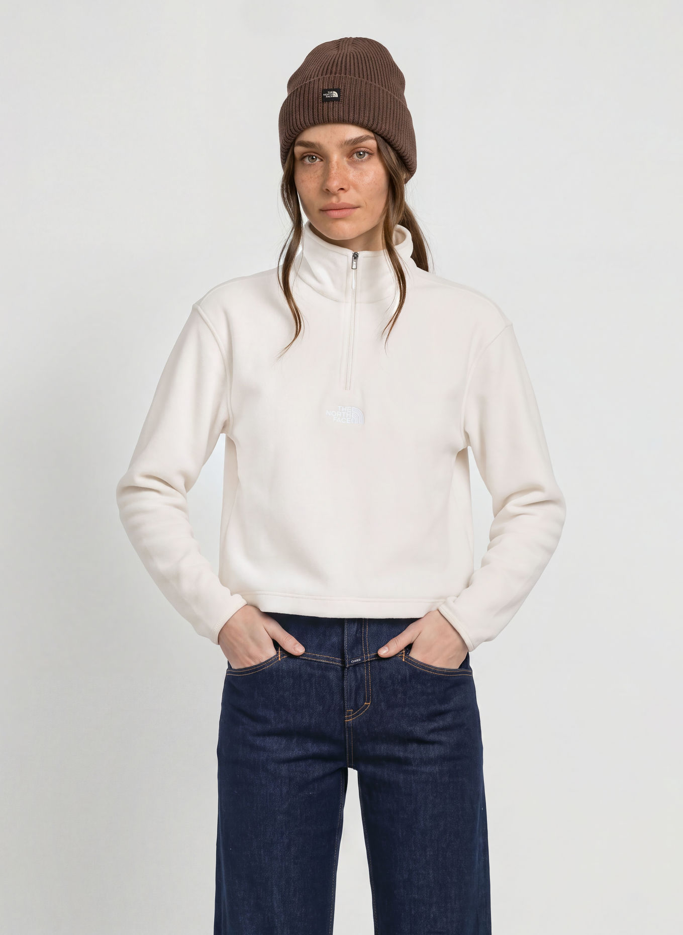 THE NORTH FACE NOVELTY Fleece half-zip sweater: CREAM