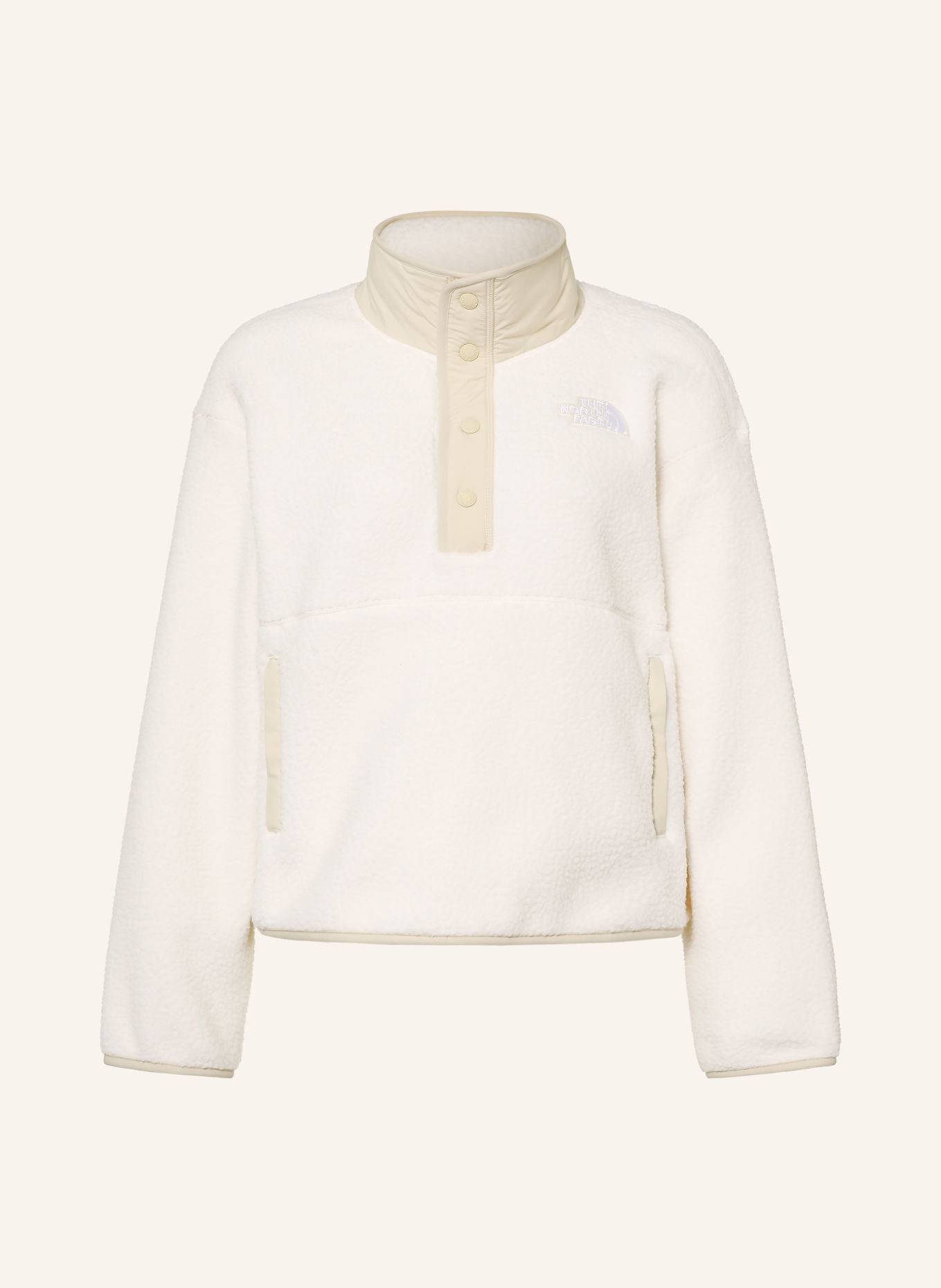 THE NORTH FACE CRAGMONT SNAP Fleece Jacket: CREAM / BEIGE