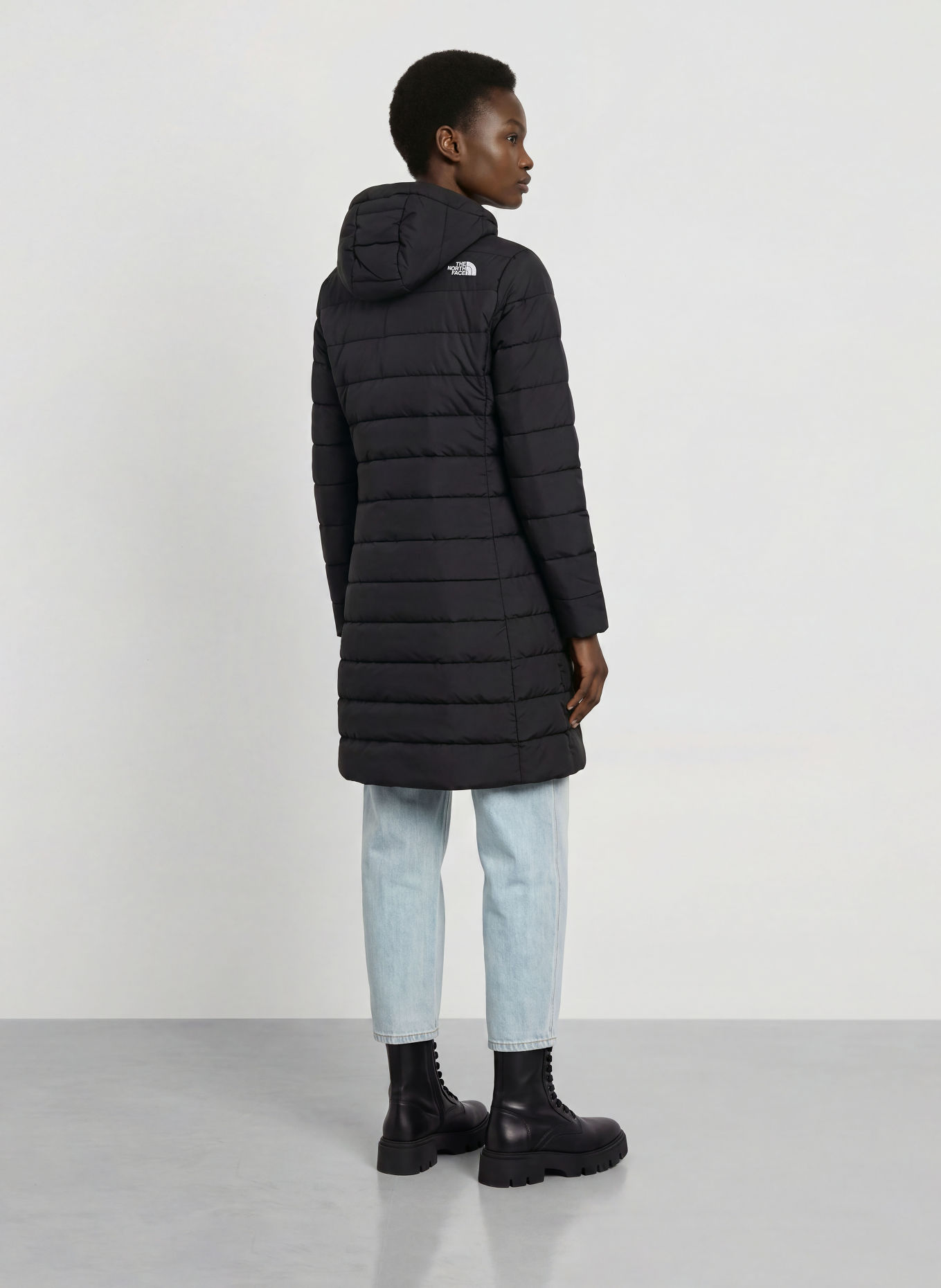 THE NORTH FACE Vatteret frakke ACONCAGUA HOODED: SORT