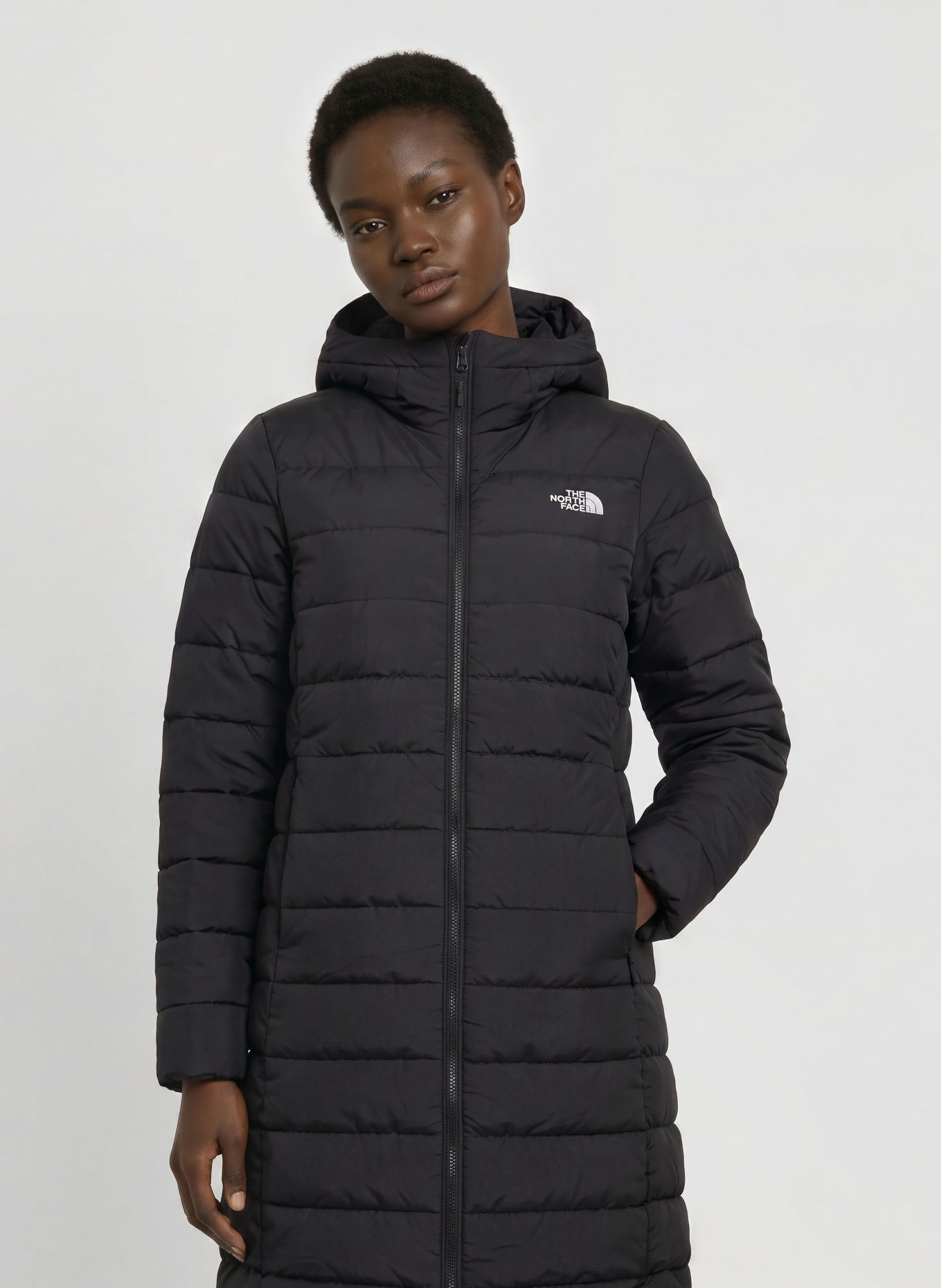 THE NORTH FACE Vatteret frakke ACONCAGUA HOODED: SORT