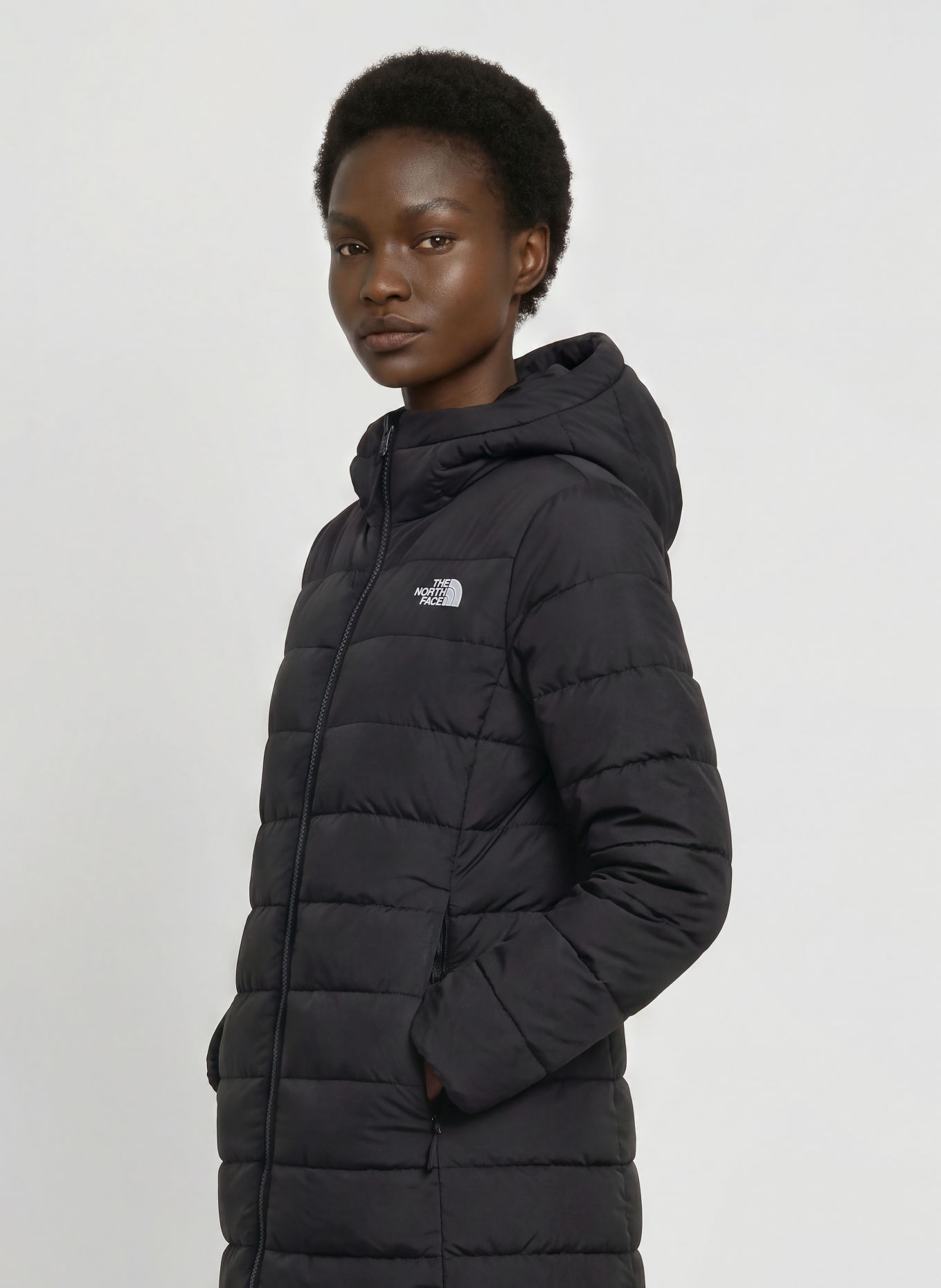 THE NORTH FACE Vatteret frakke ACONCAGUA HOODED: SORT