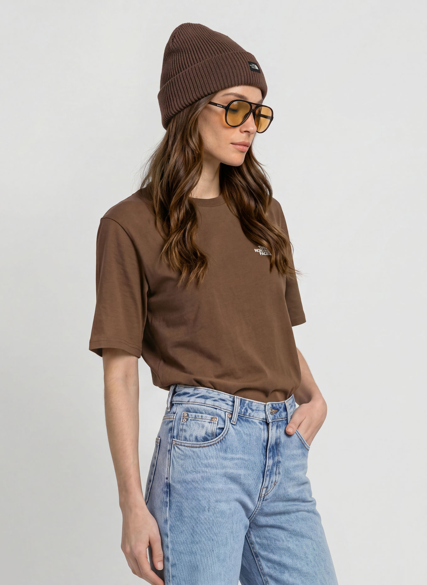 THE NORTH FACE T-Shirt TNF™ ESSENTIAL SIMPLE DOME: BRAUN