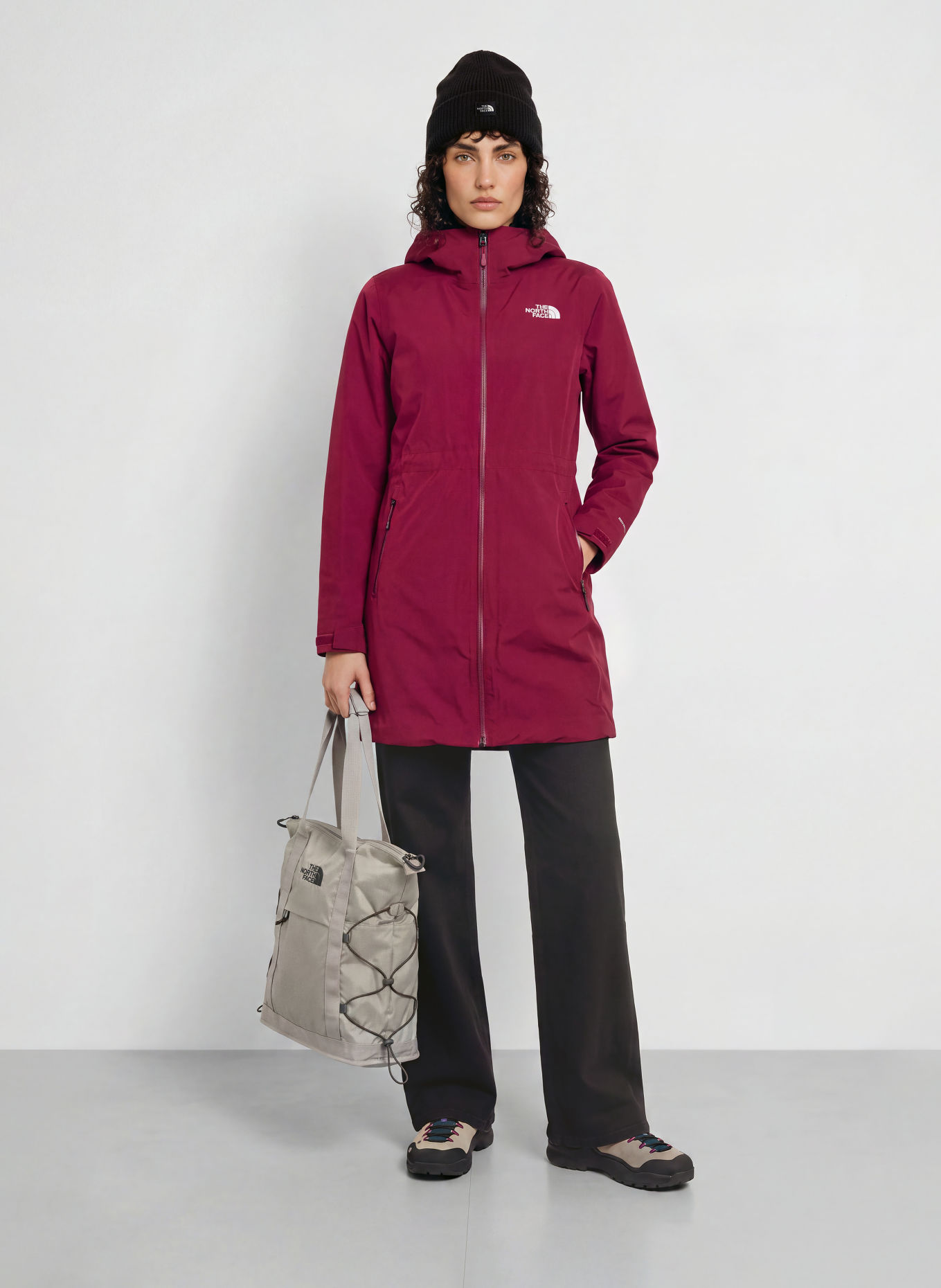 THE NORTH FACE Parka HIKESTELLER: CIEMNOCZERWONY