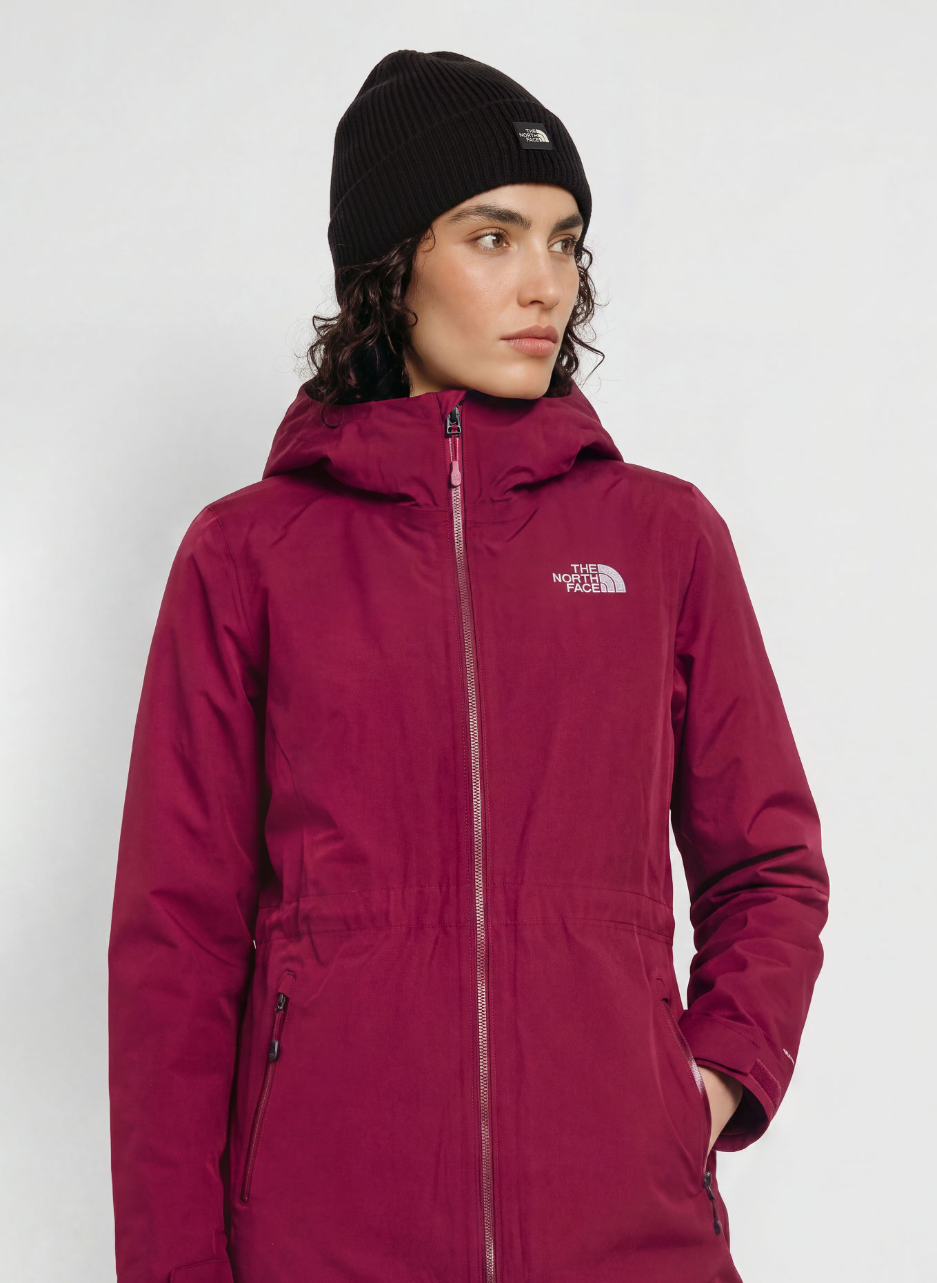 THE NORTH FACE Parka HIKESTELLER: CIEMNOCZERWONY