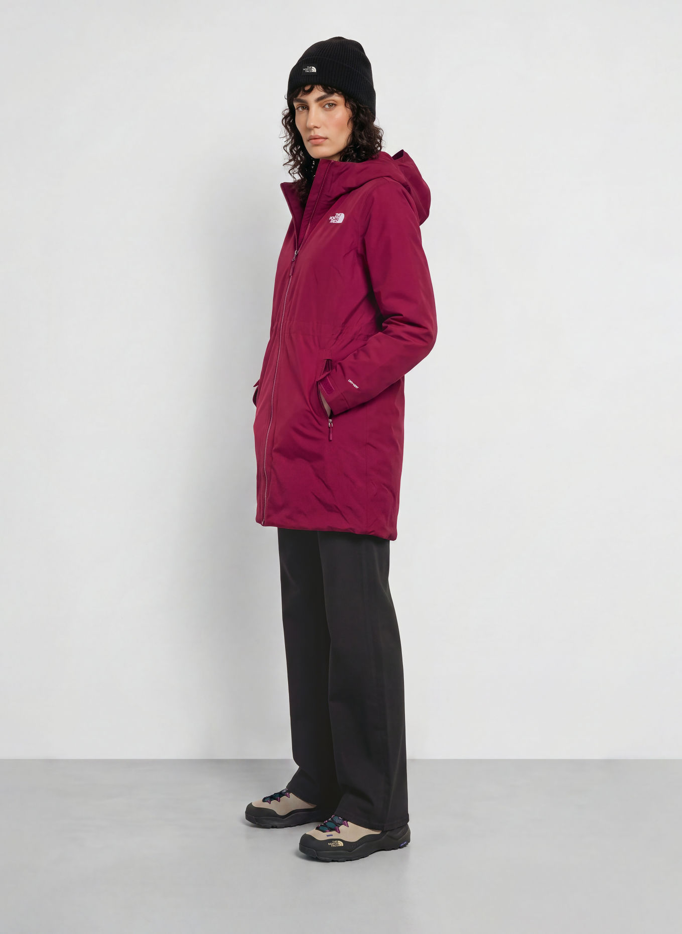 THE NORTH FACE Parka HIKESTELLER: CIEMNOCZERWONY