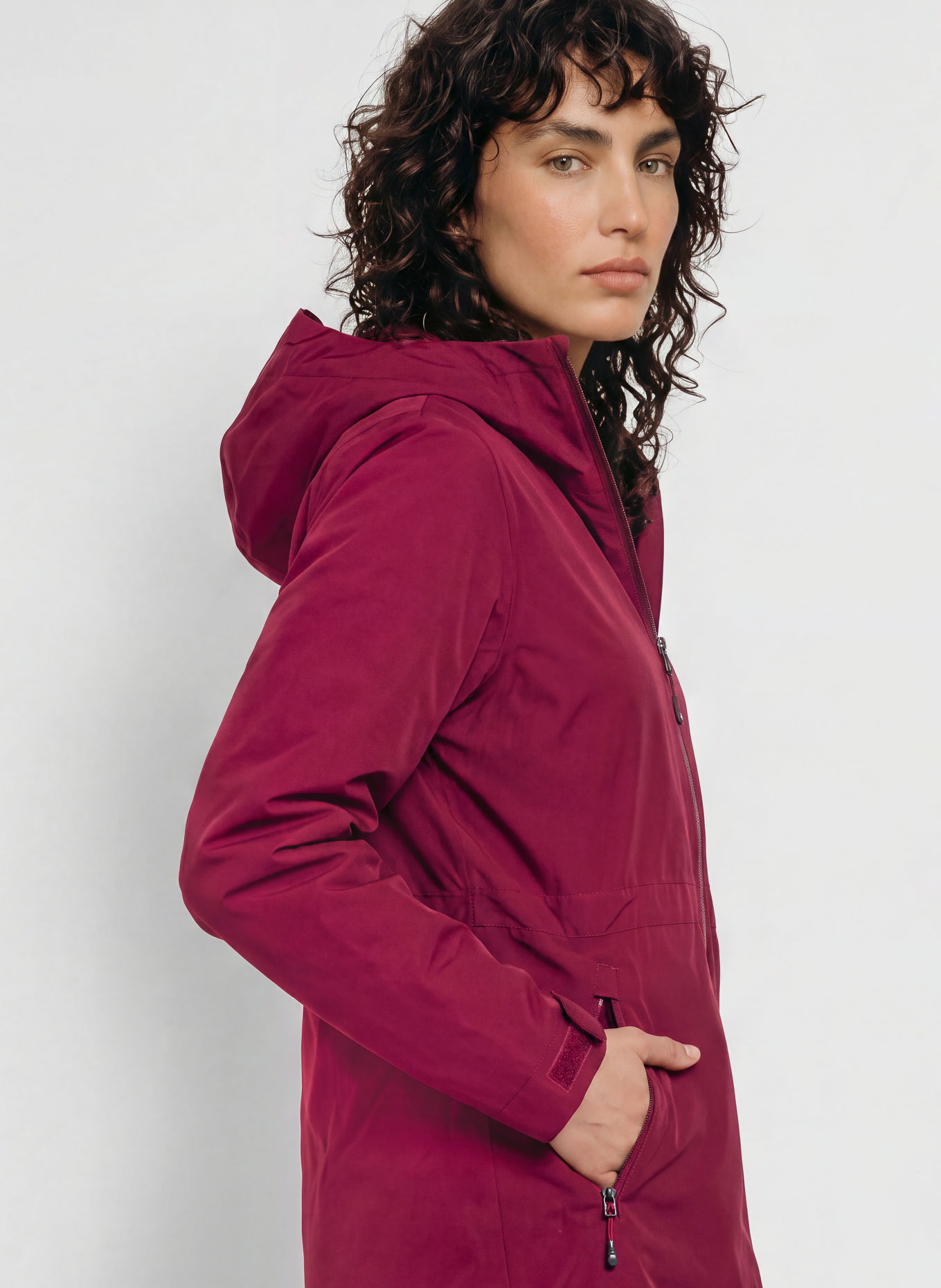 THE NORTH FACE Parka HIKESTELLER: CIEMNOCZERWONY