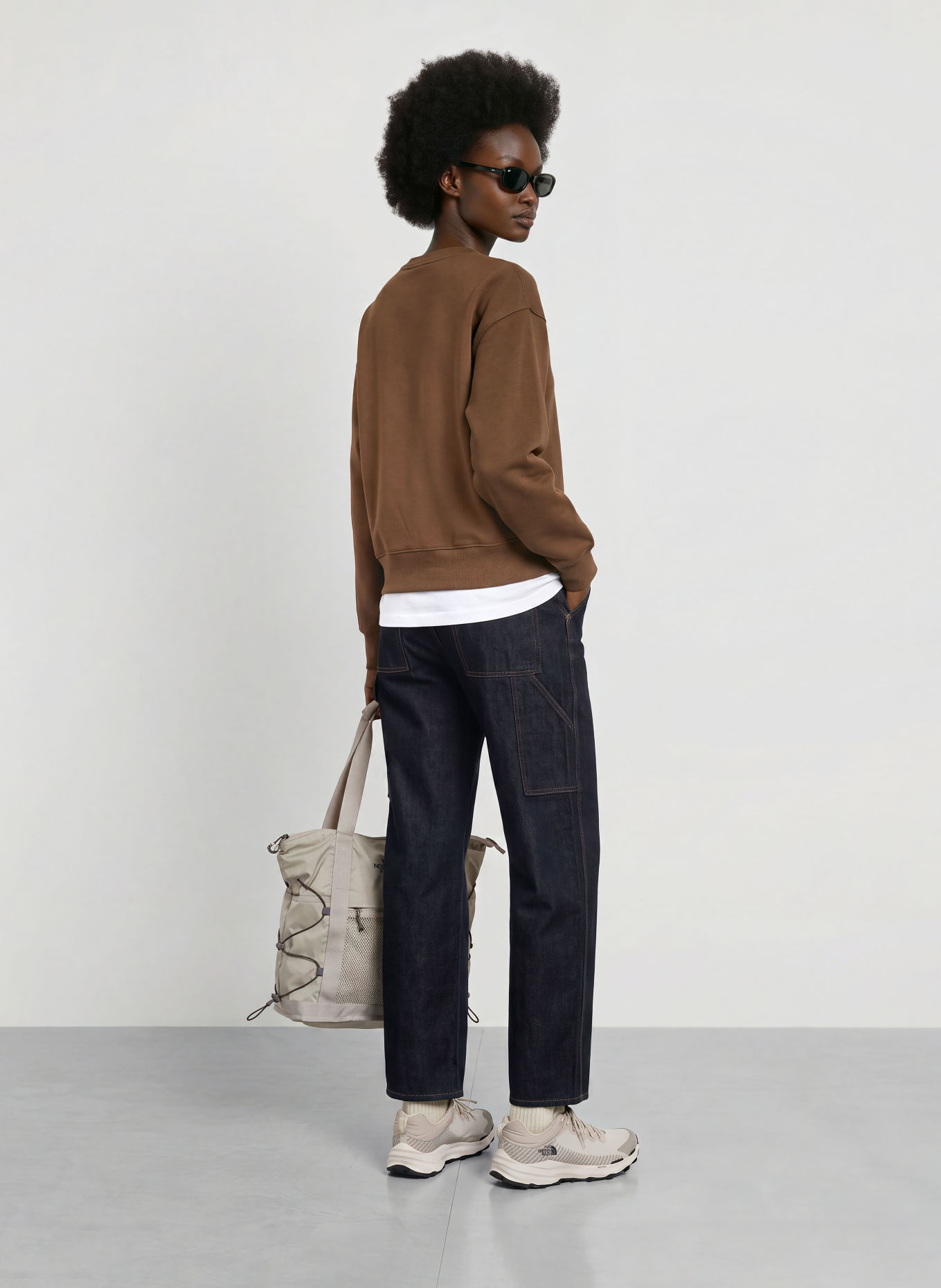 THE NORTH FACE Oversized-Sweatshirt TNF™ ESSENTIAL SIMPLE DOME: BRAUN