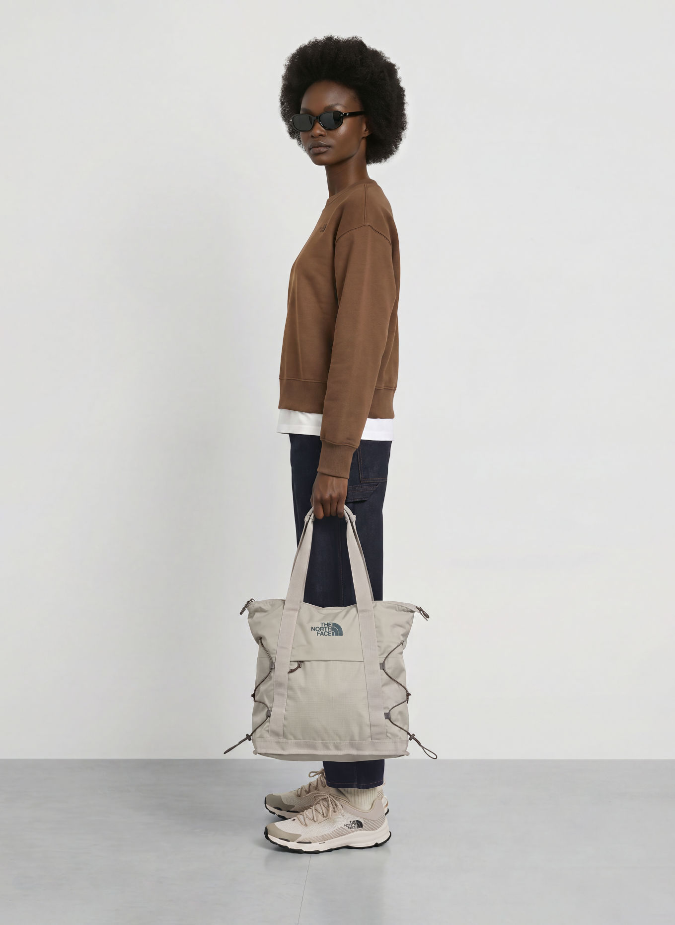 THE NORTH FACE Oversized-Sweatshirt TNF™ ESSENTIAL SIMPLE DOME: BRAUN