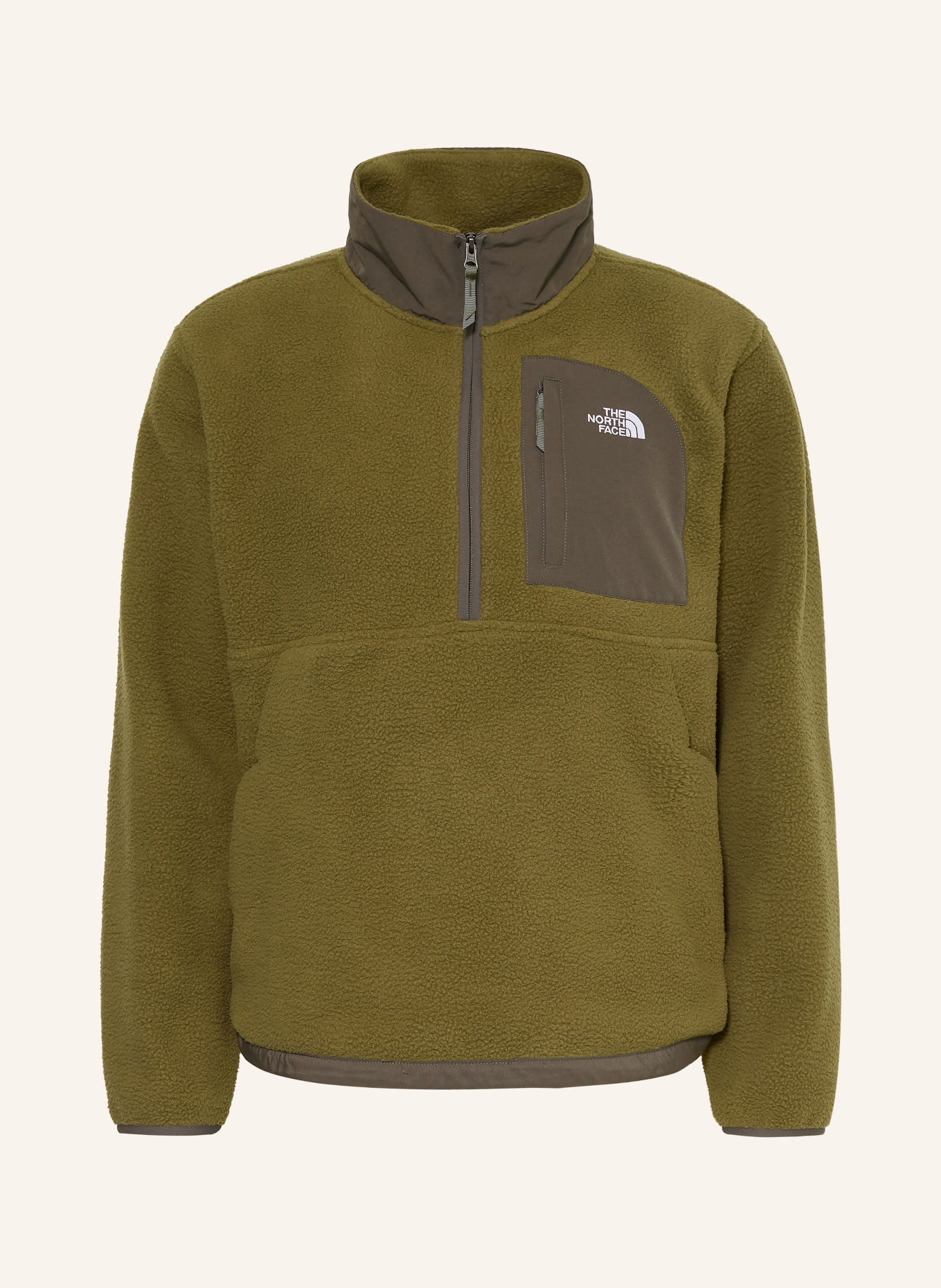 THE NORTH FACE Fleecetrui met halve rits YUMIORI: OLIJF / KAKI