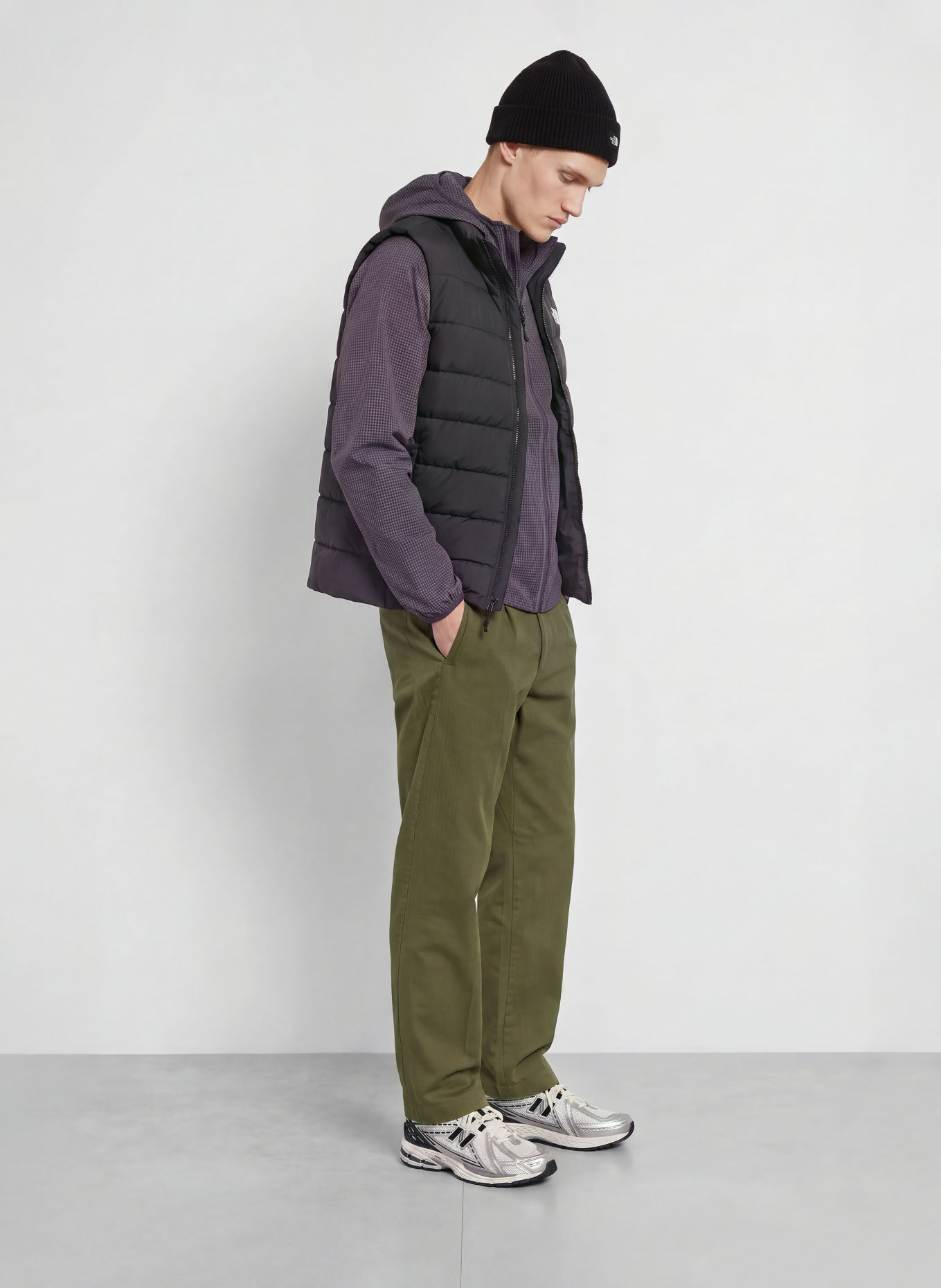 THE NORTH FACE Vestă matlasată ACONCAGUA: NEGRU