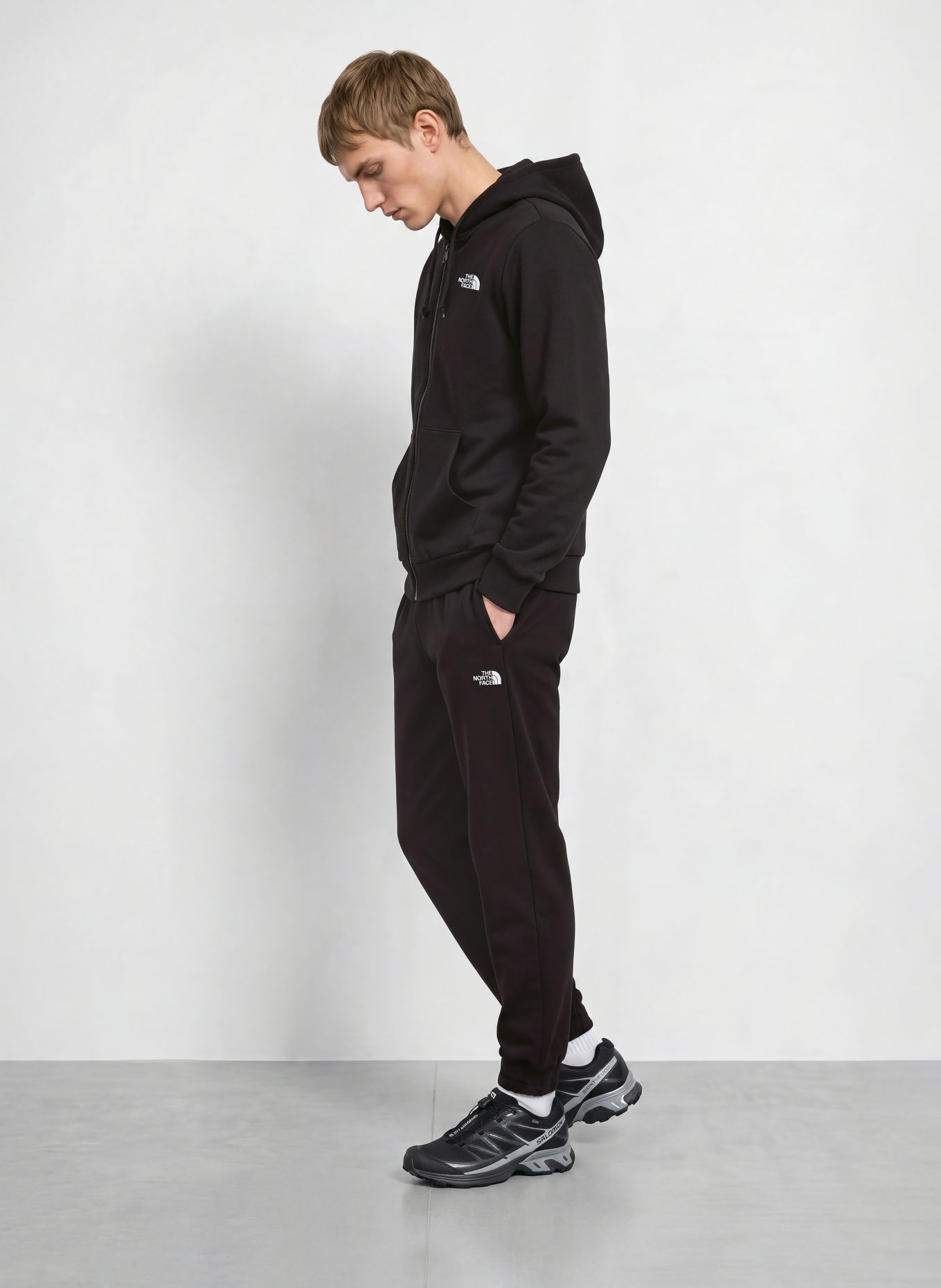 THE NORTH FACE Sweatjacke EVOLUTION SIMPLE DOME: SCHWARZ