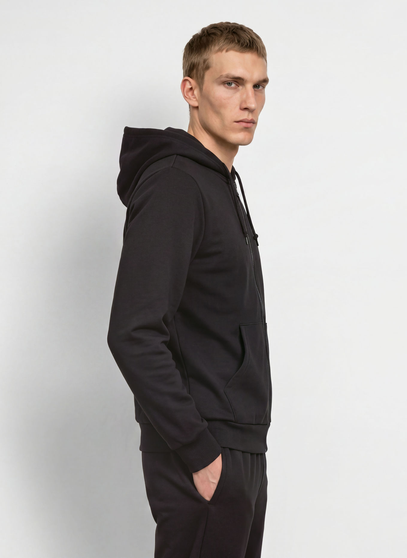 THE NORTH FACE Sweatjacke EVOLUTION SIMPLE DOME: SCHWARZ