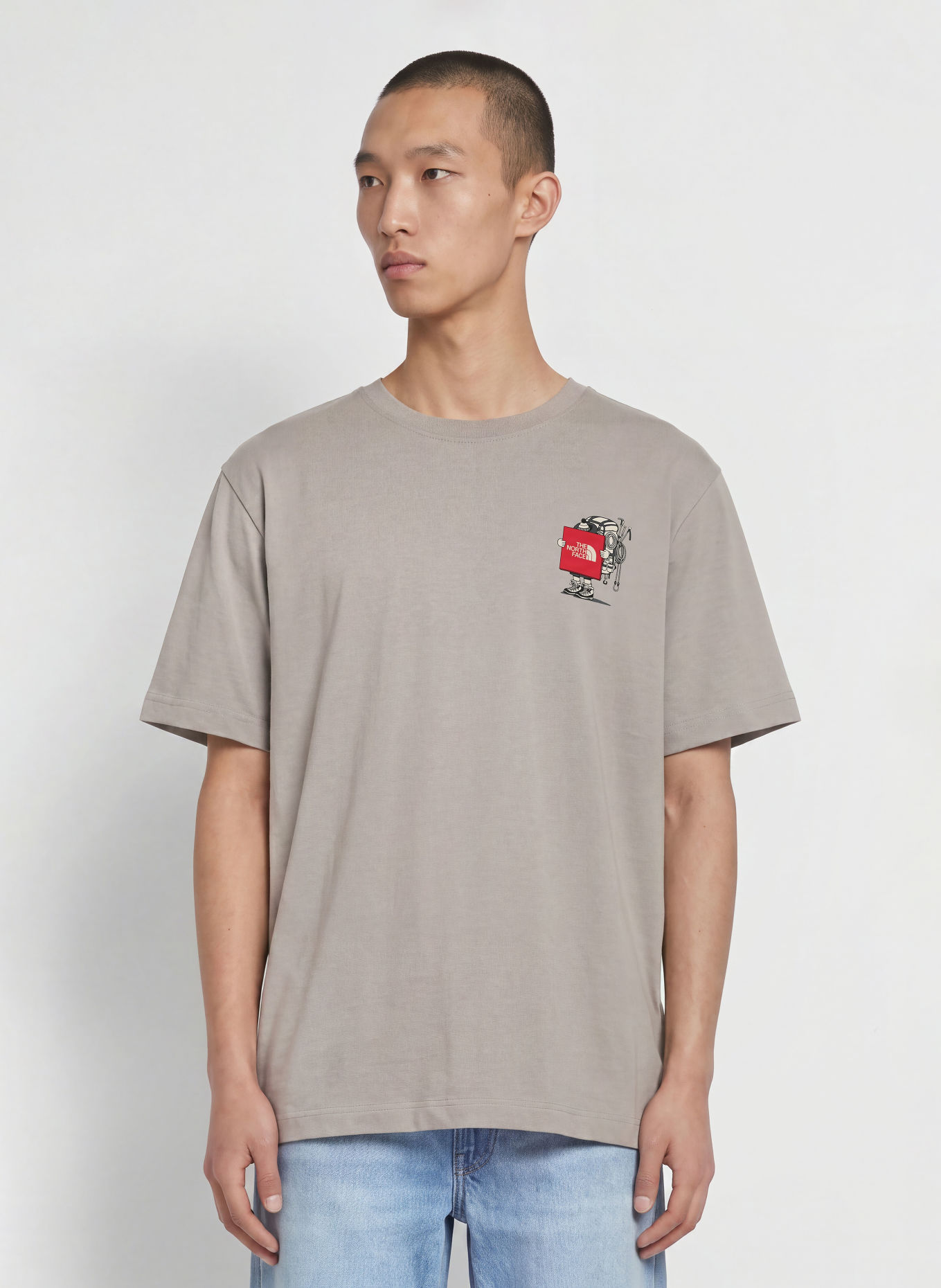 THE NORTH FACE T-shirt GEAR UP GET OUT: TAUPE