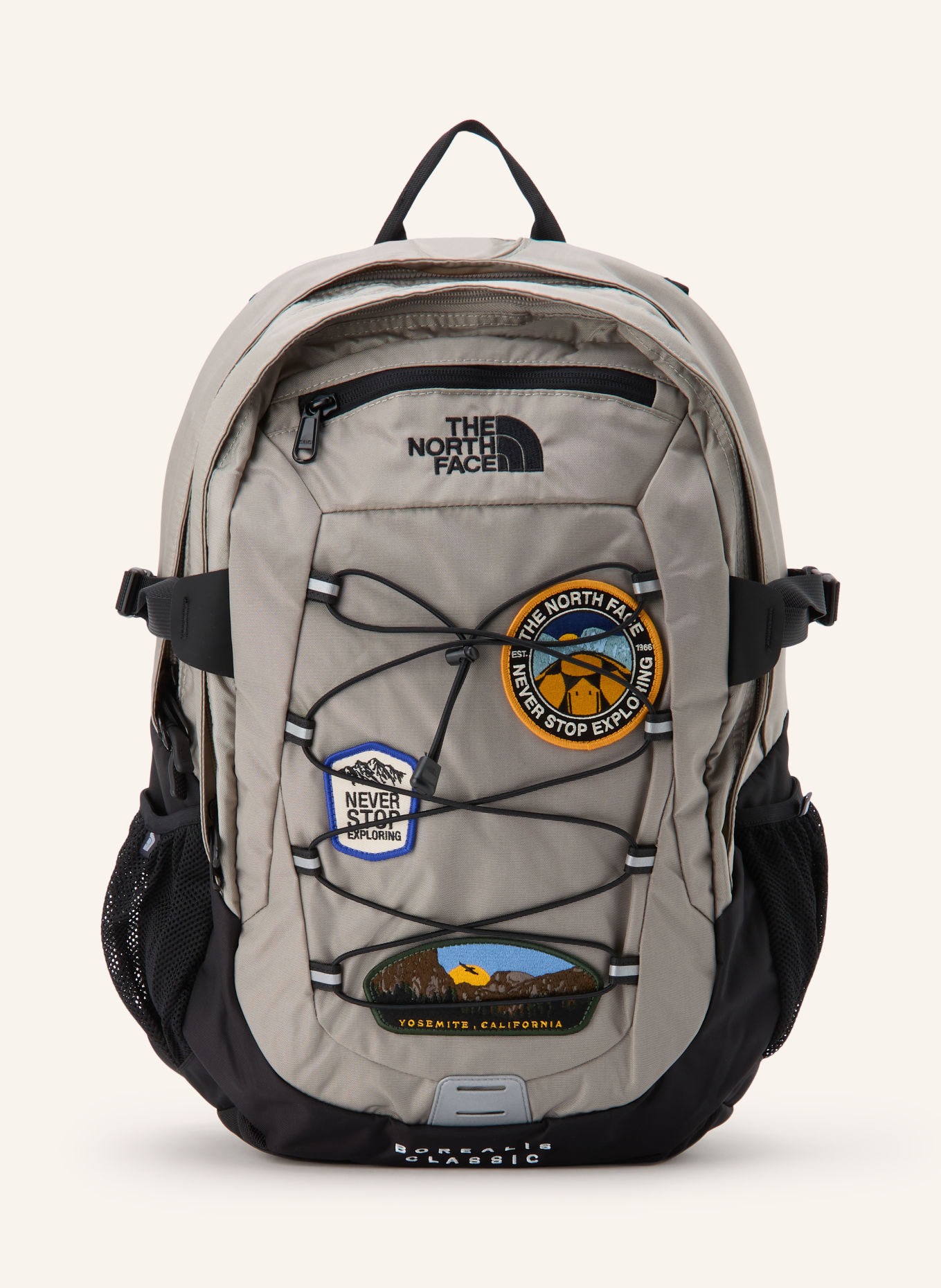 THE NORTH FACE BOREALIS CLASSIC PATCH Backpack, 29 L: BEIGE / BLACK