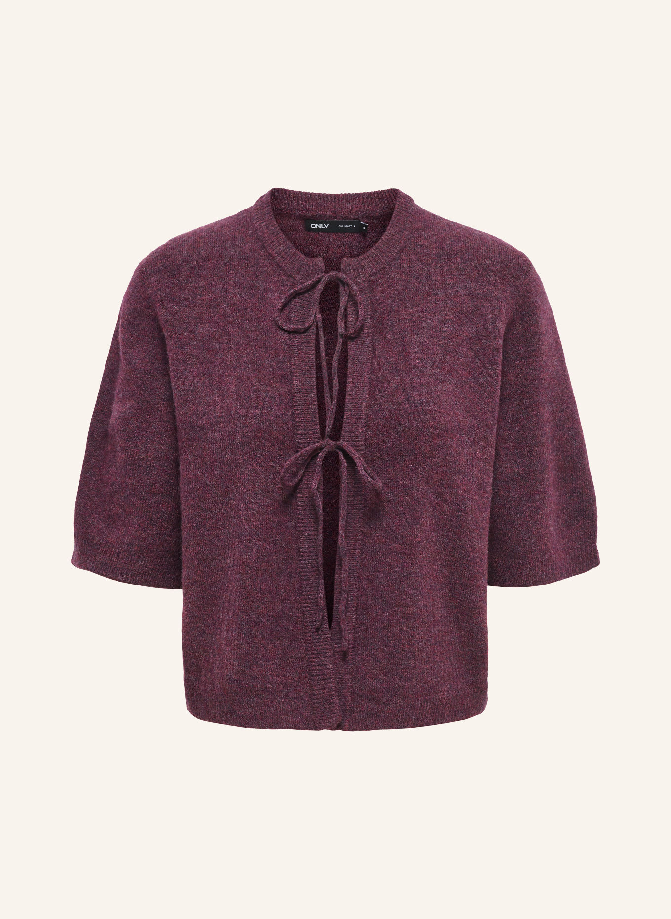 ONLY Strickjacke: DUNKELROT