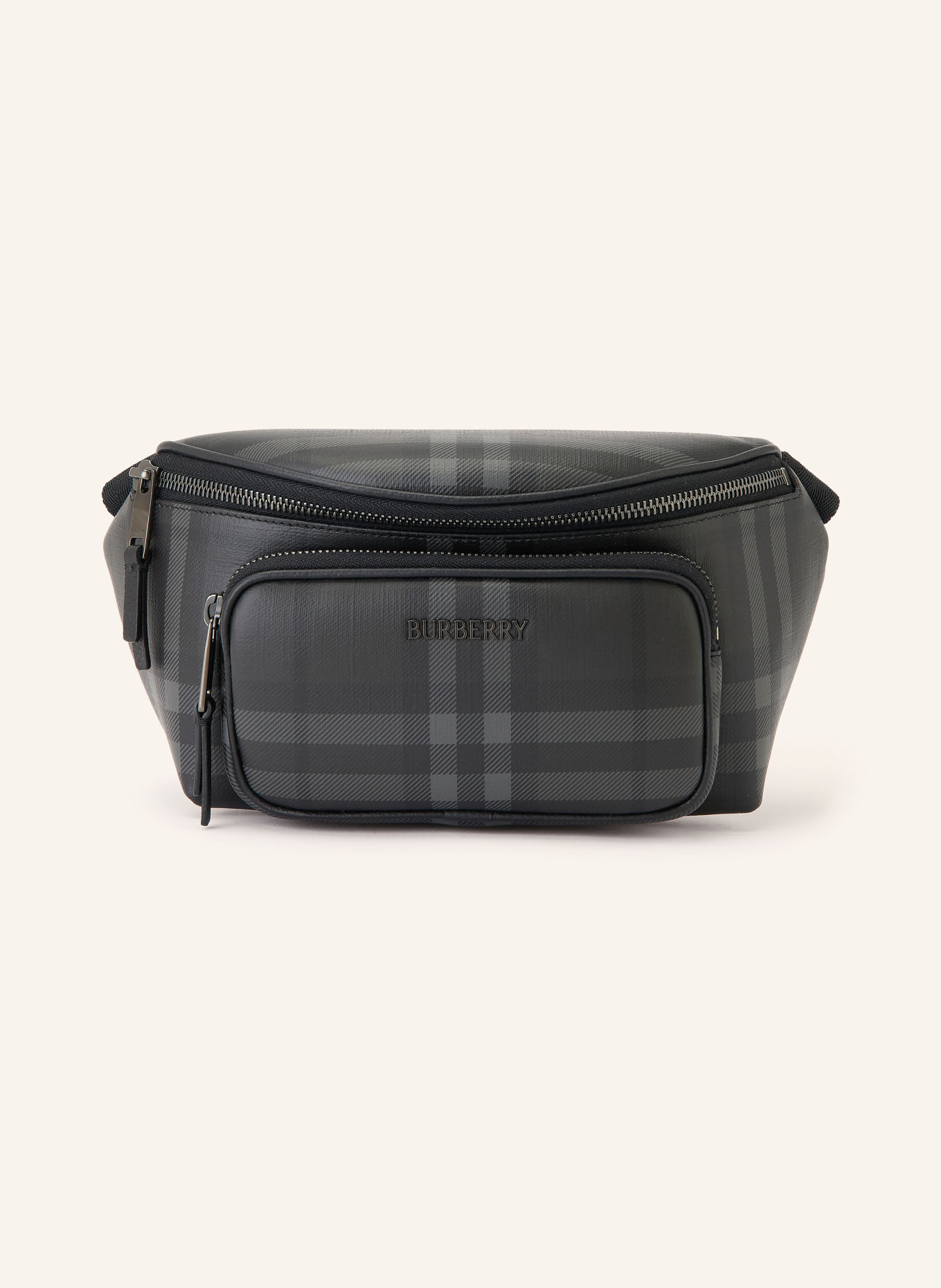 BURBERRY IRON Belt bag: DARK GRAY / BLACK