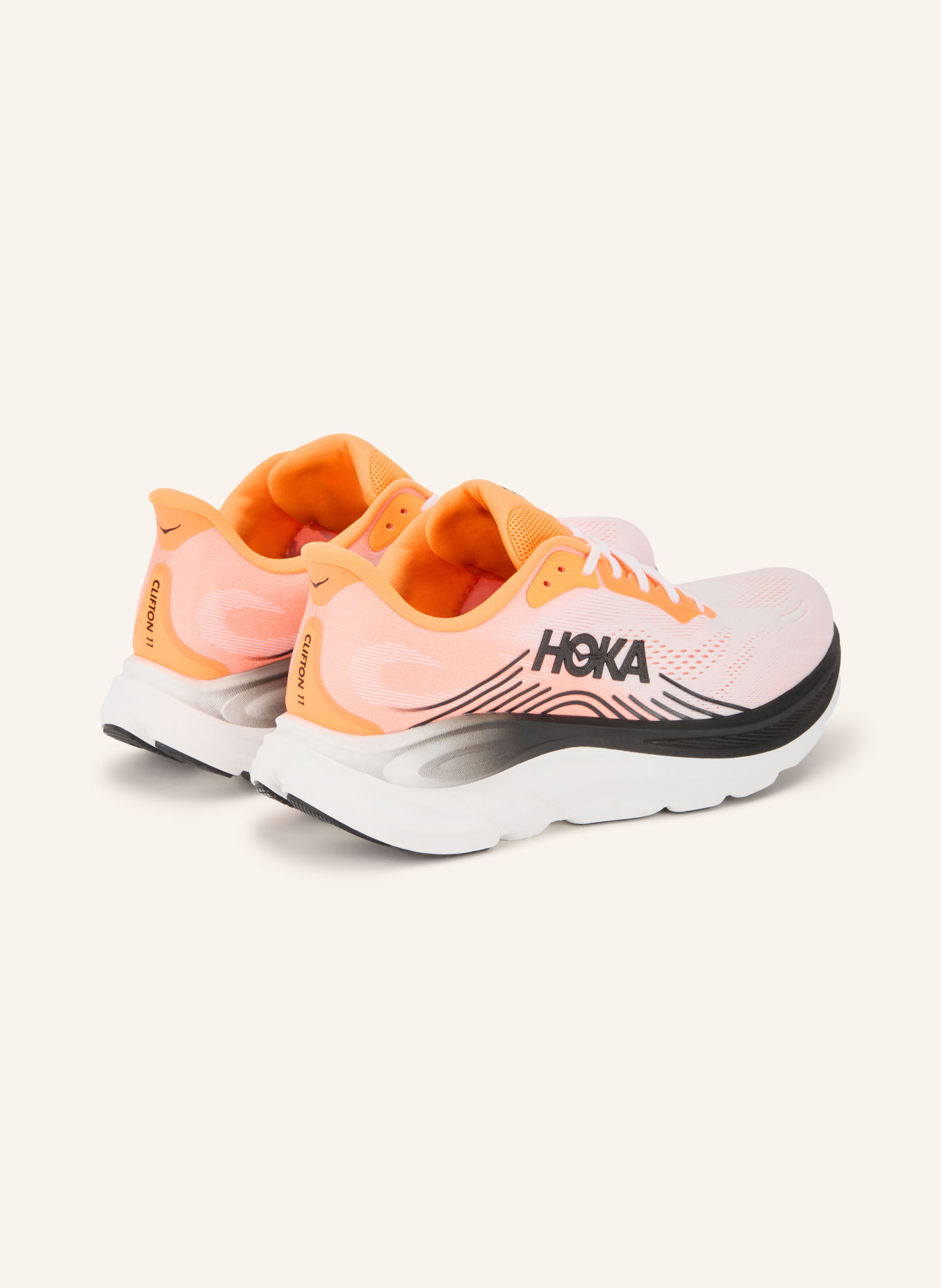 HOKA Buty do biegania CLIFTON 11: JASKRAWY POMARAŃCZOWY / BIAŁY / CZARNY