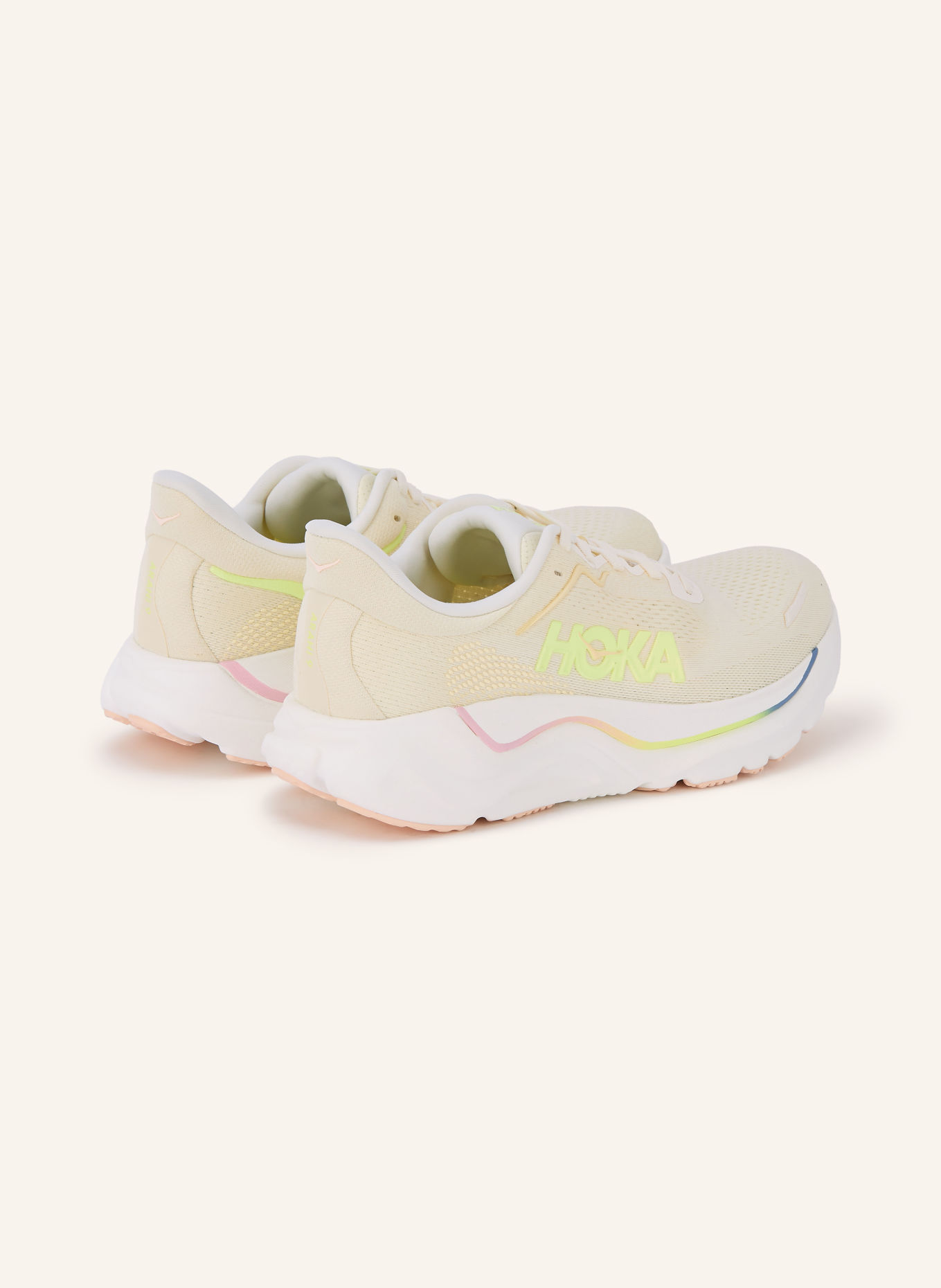 HOKA ARAHI 9 Running Shoes: LIGHT YELLOW / NEON YELLOW / WHITE
