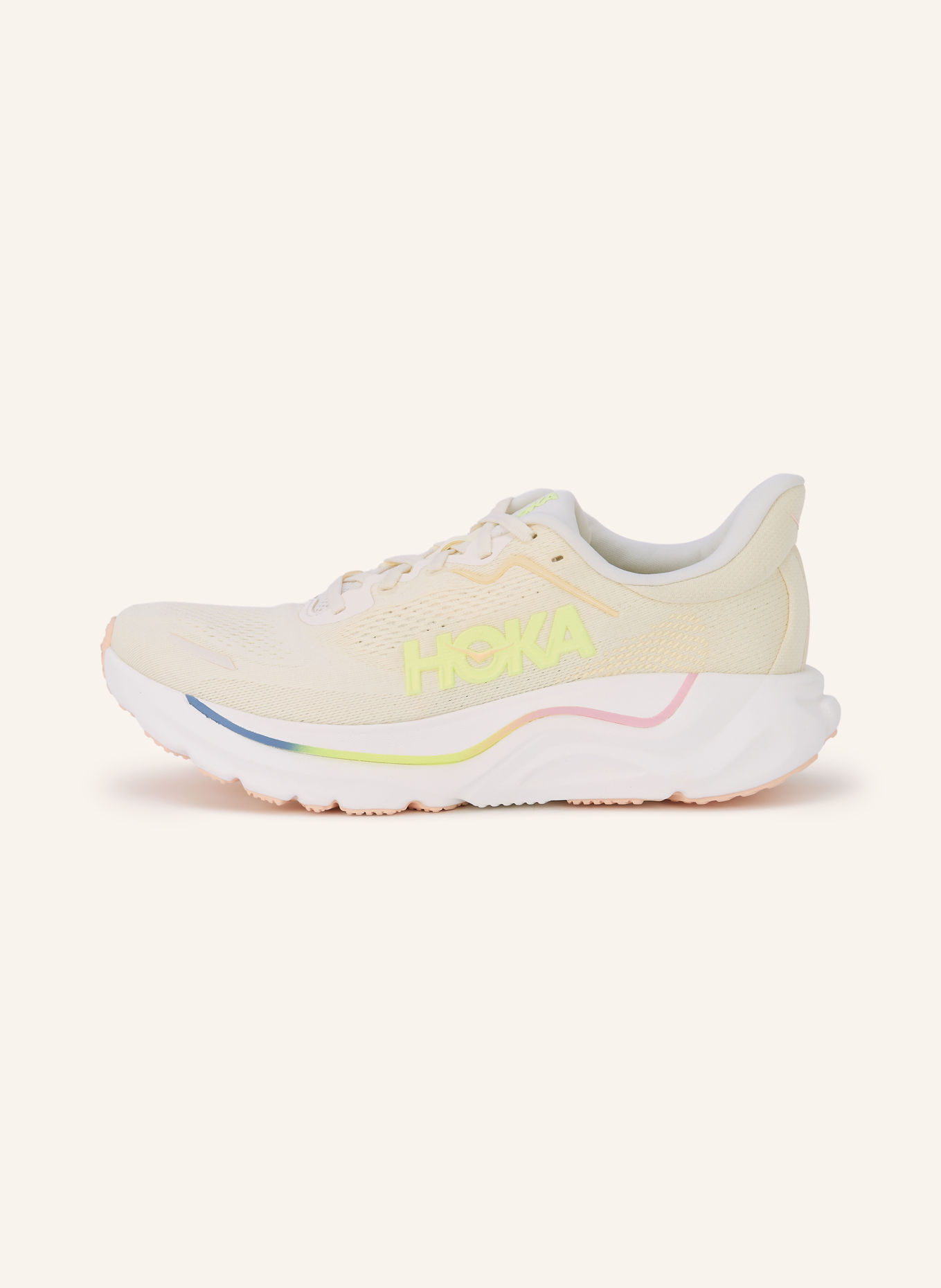 HOKA ARAHI 9 Running Shoes: LIGHT YELLOW / NEON YELLOW / WHITE