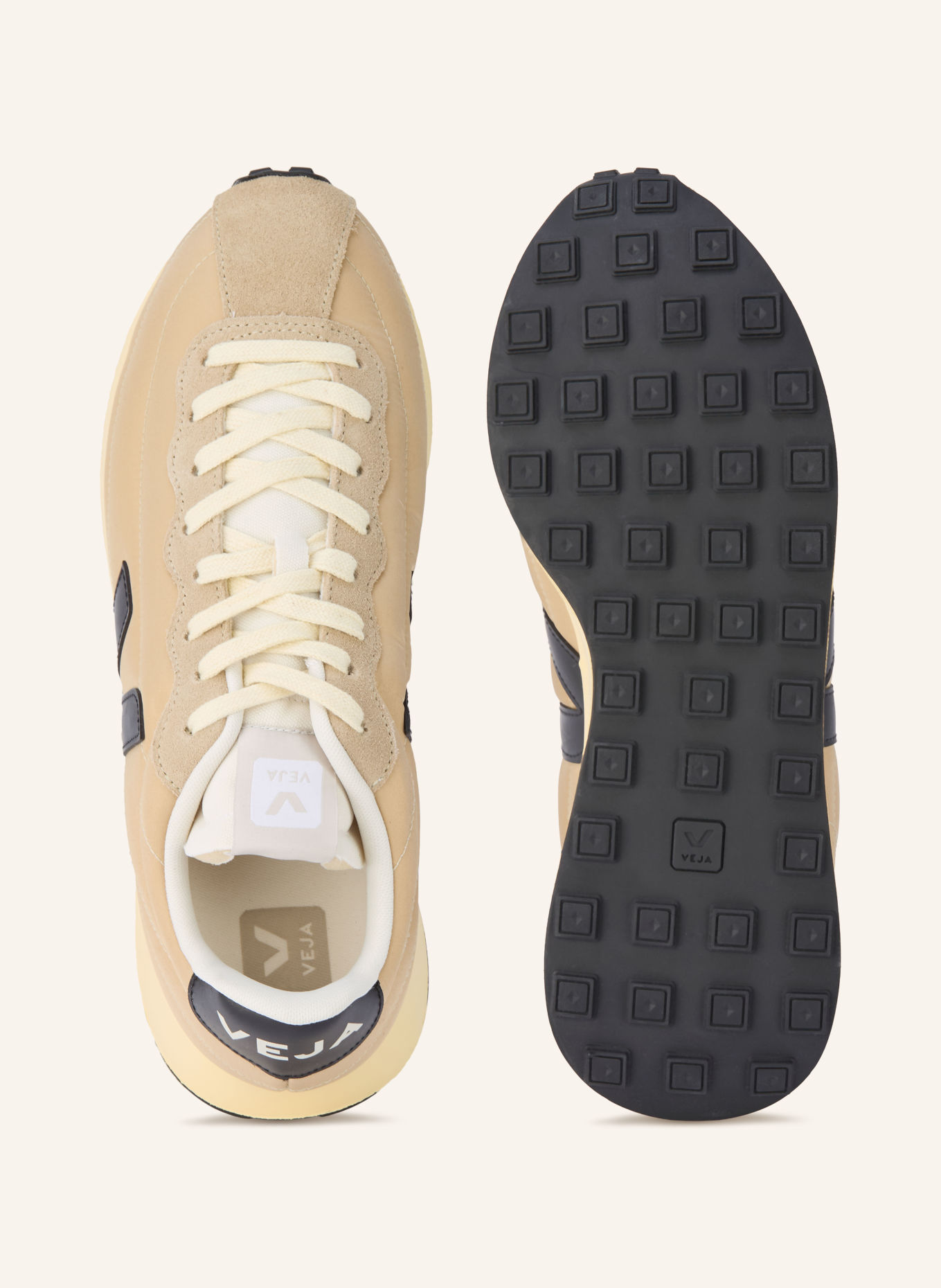 VEJA Sneaker BELEM: BEIGE / SORT