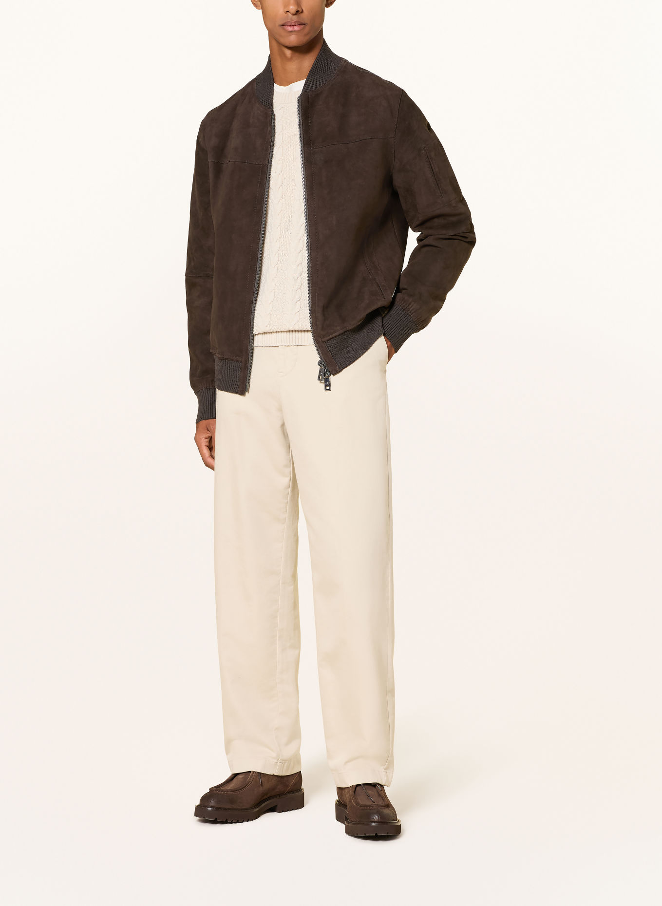 MILESTONE Lederjacke MSJOSHUA: DUNKELBRAUN