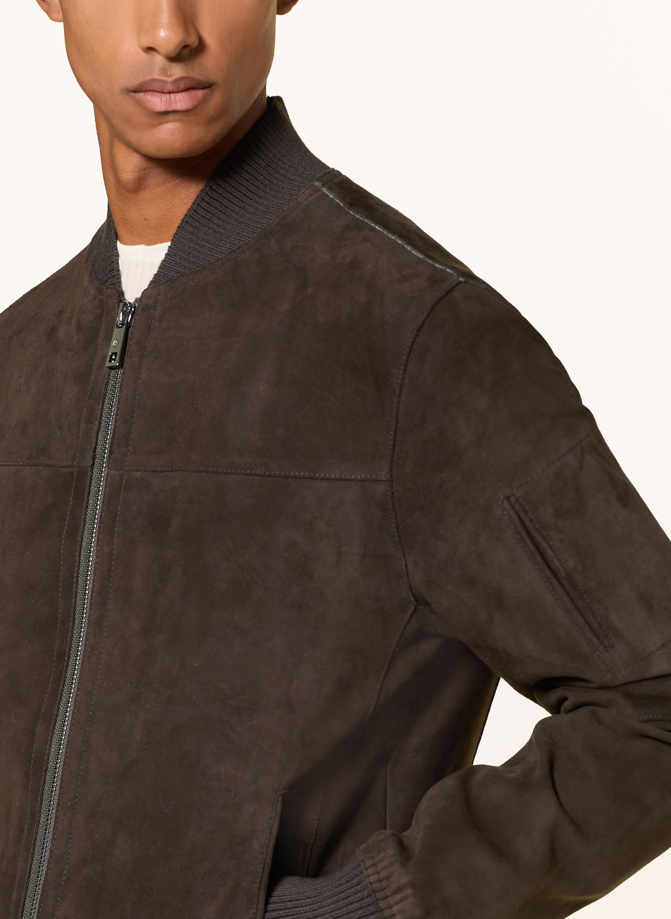 MILESTONE Lederjacke MSJOSHUA: DUNKELBRAUN