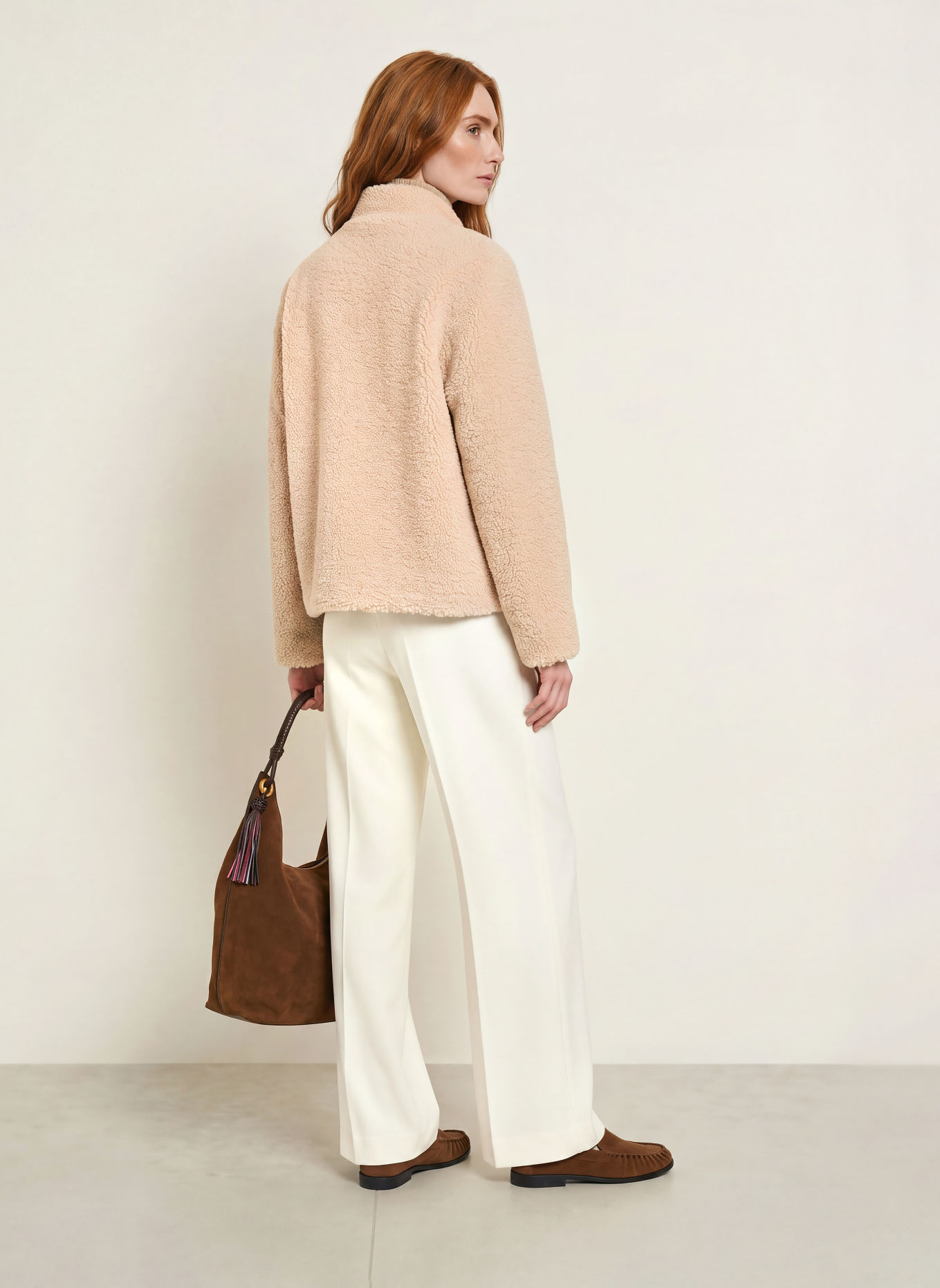 FUCHS SCHMITT Veste en fourrure synthétique AUGSBURG: BEIGE