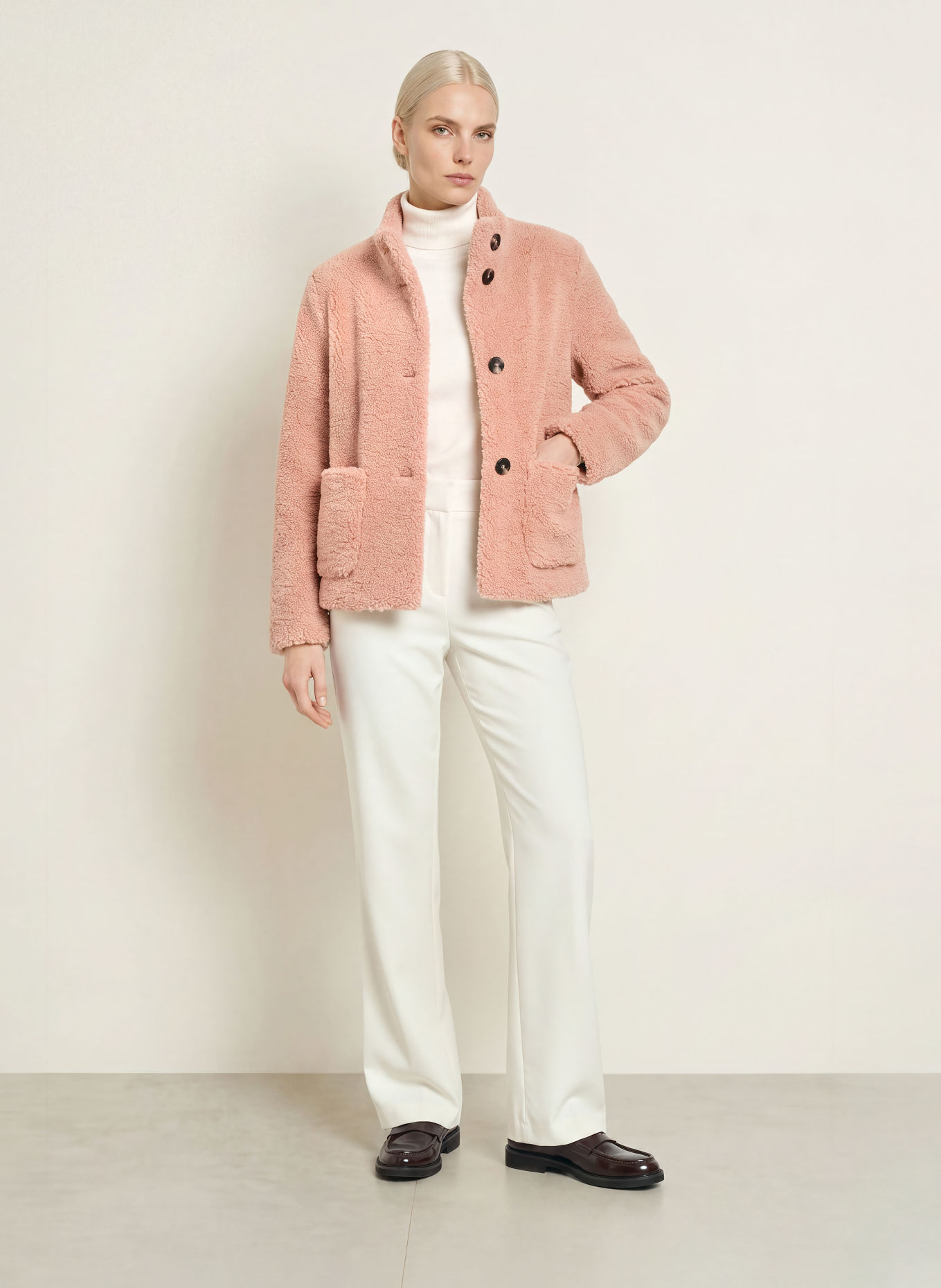 FUCHS SCHMITT Teddy Fur Jacket AUGSBURG: ROSE