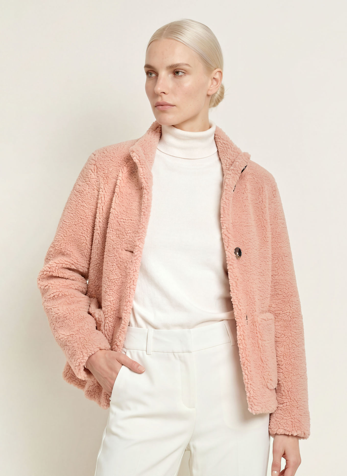 FUCHS SCHMITT Teddy Fur Jacket AUGSBURG: ROSE