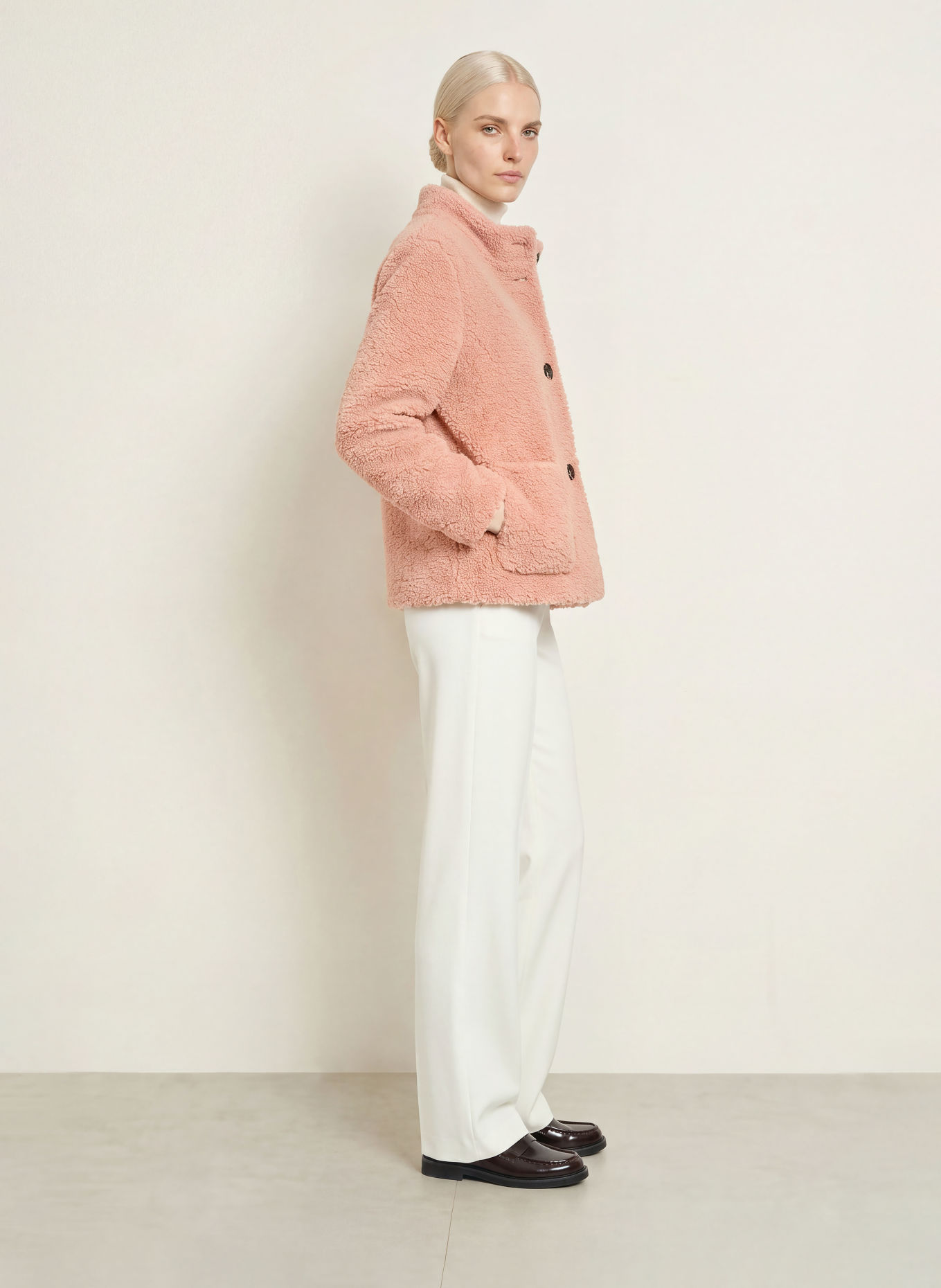 FUCHS SCHMITT Teddy Fur Jacket AUGSBURG: ROSE