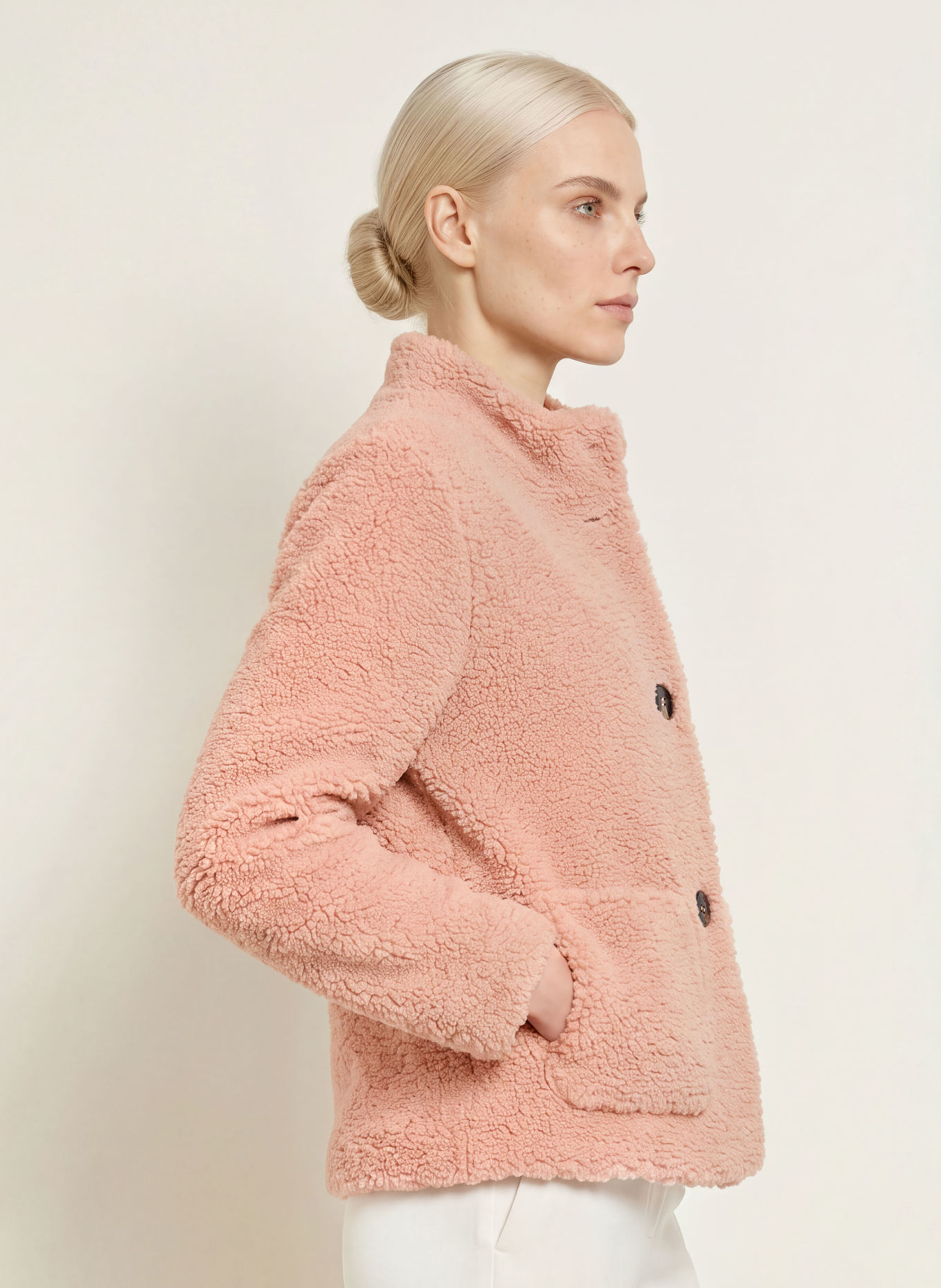 FUCHS SCHMITT Teddy Fur Jacket AUGSBURG: ROSE