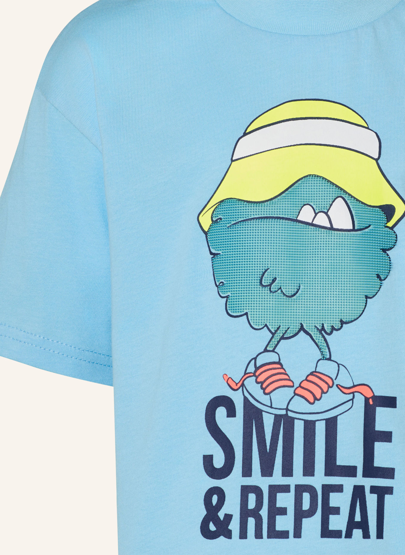 Billieblush T-shirt: LICHTBLAUW / NEONGEEL / DONKERBLAUW