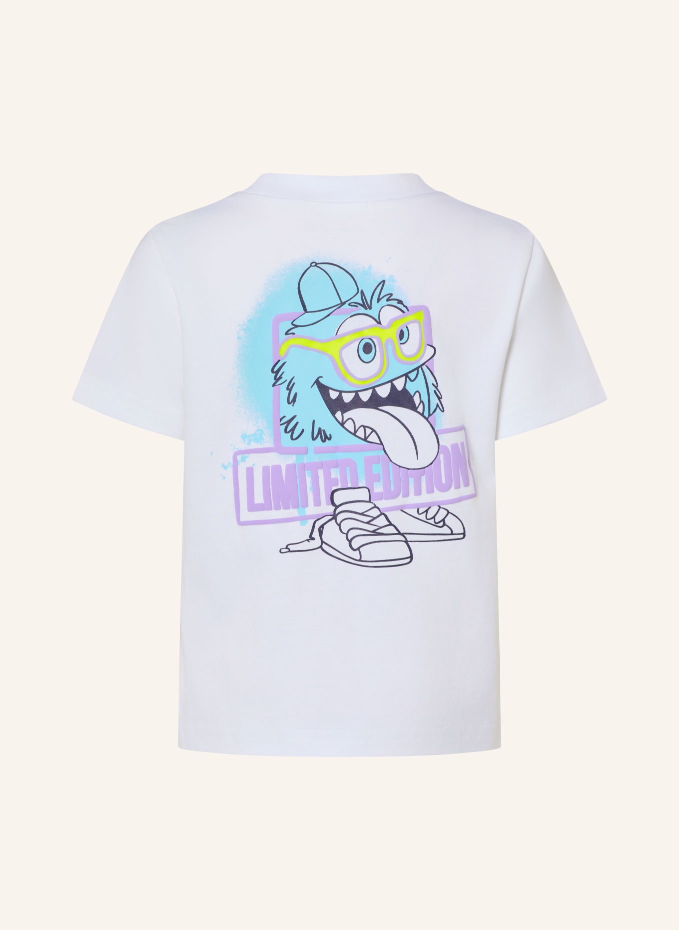 Billieblush T-shirt: WIT / PAARS / NEONGEEL