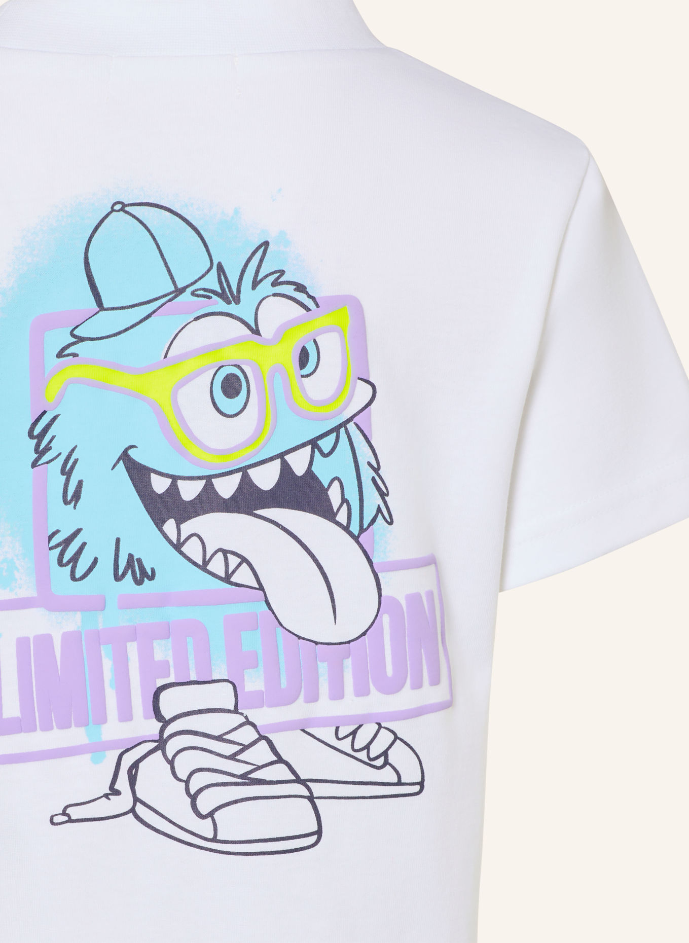 Billieblush T-shirt: WIT / PAARS / NEONGEEL