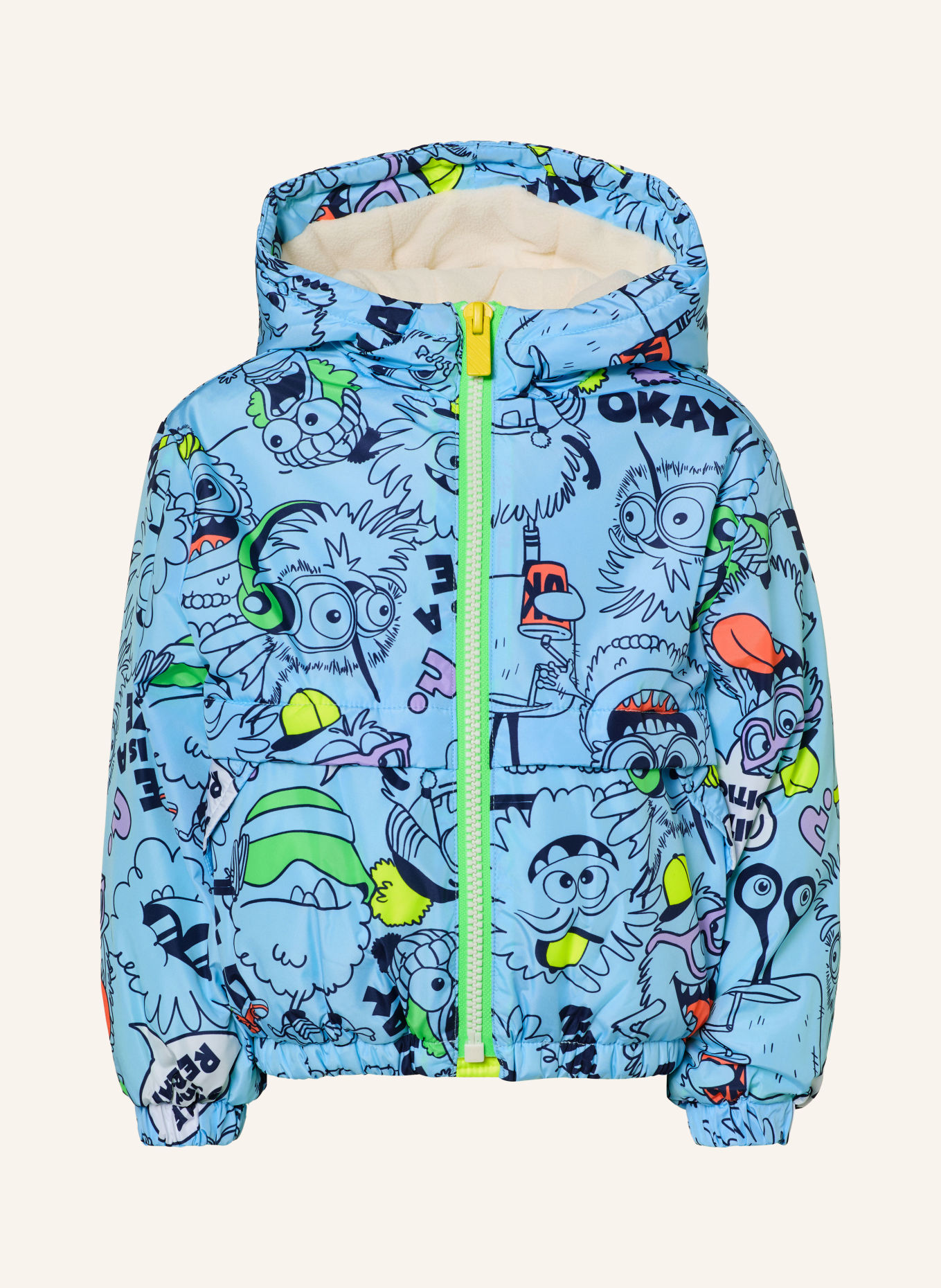 Billieblush Jas: LICHTBLAUW / NEONGROEN / DONKERBLAUW