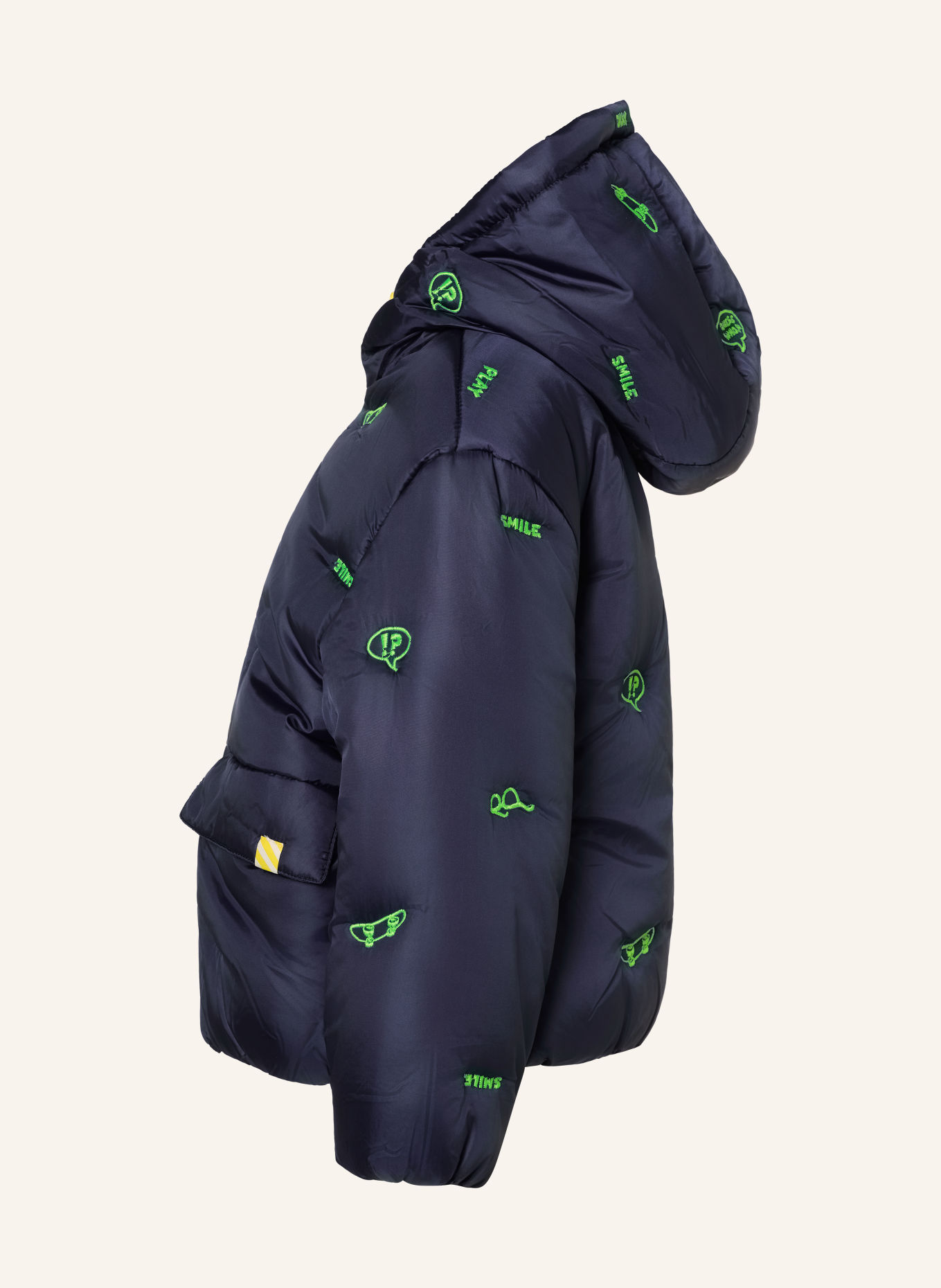 Billieblush Gewatteerde jas: DONKERBLAUW / NEONGROEN