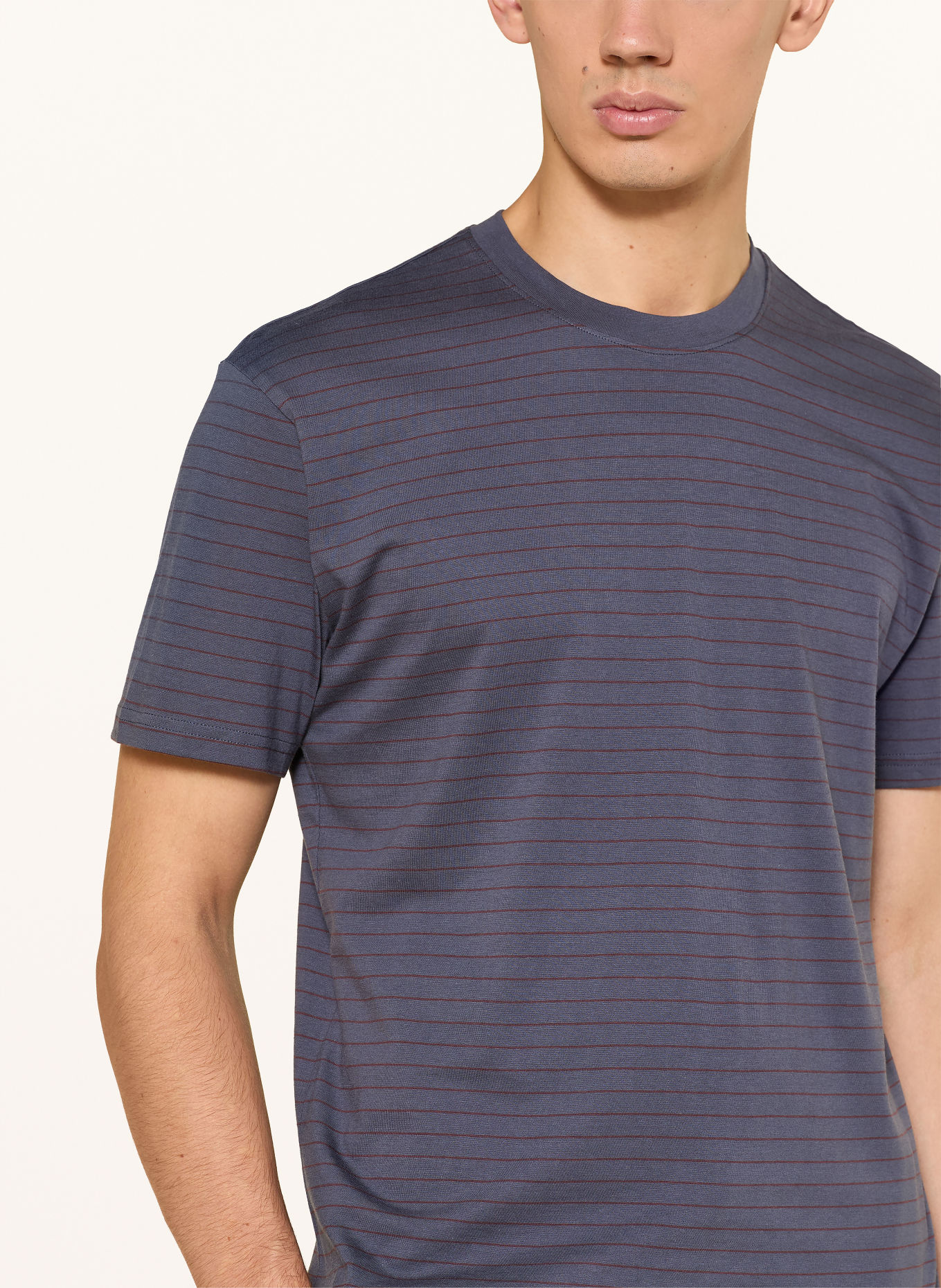 Marc O'Polo Shorty-Schlafanzug: BLAU / DUNKELROT