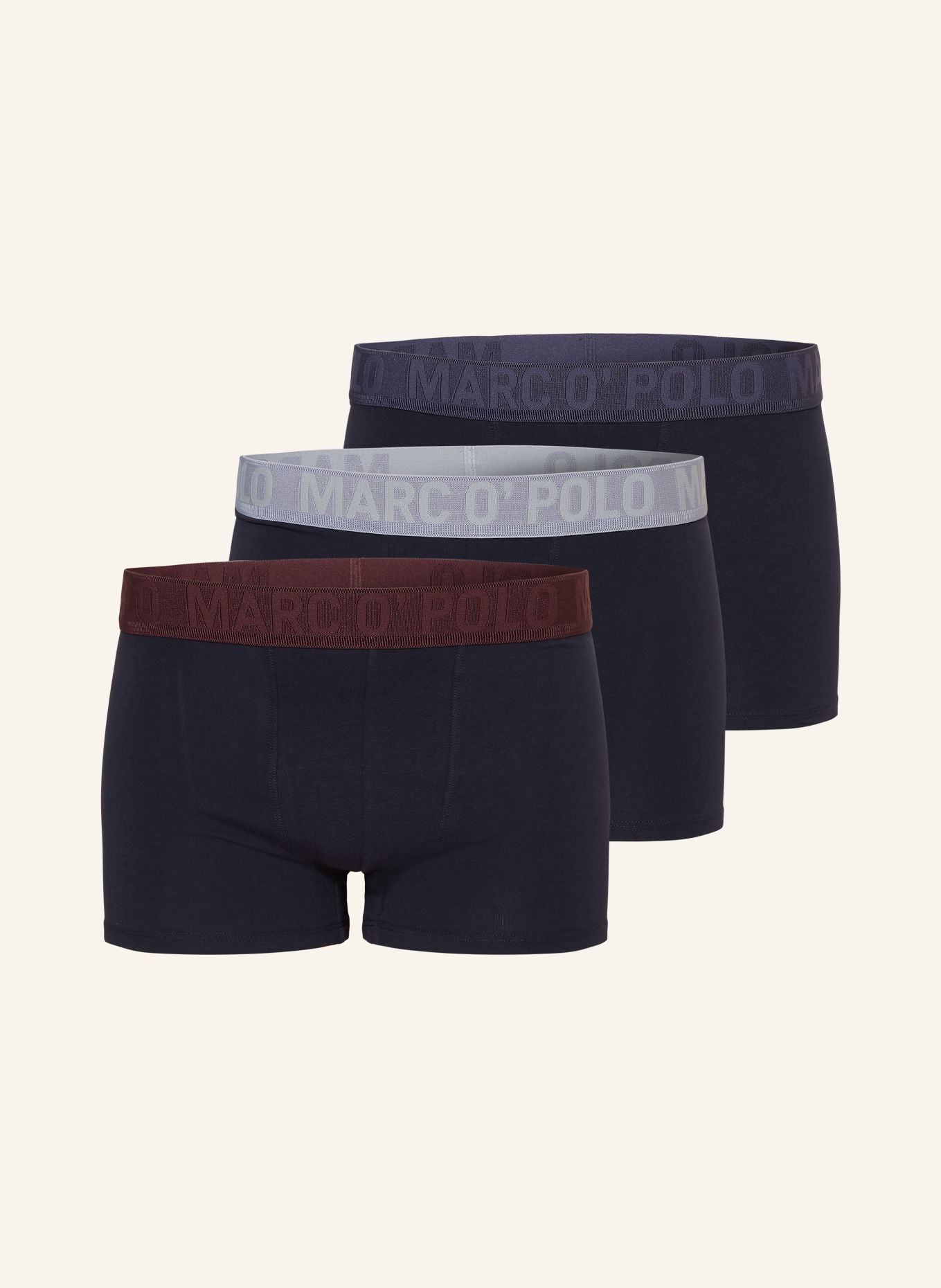 Marc O'Polo 3er-Pack Boxershorts: DUNKELBLAU