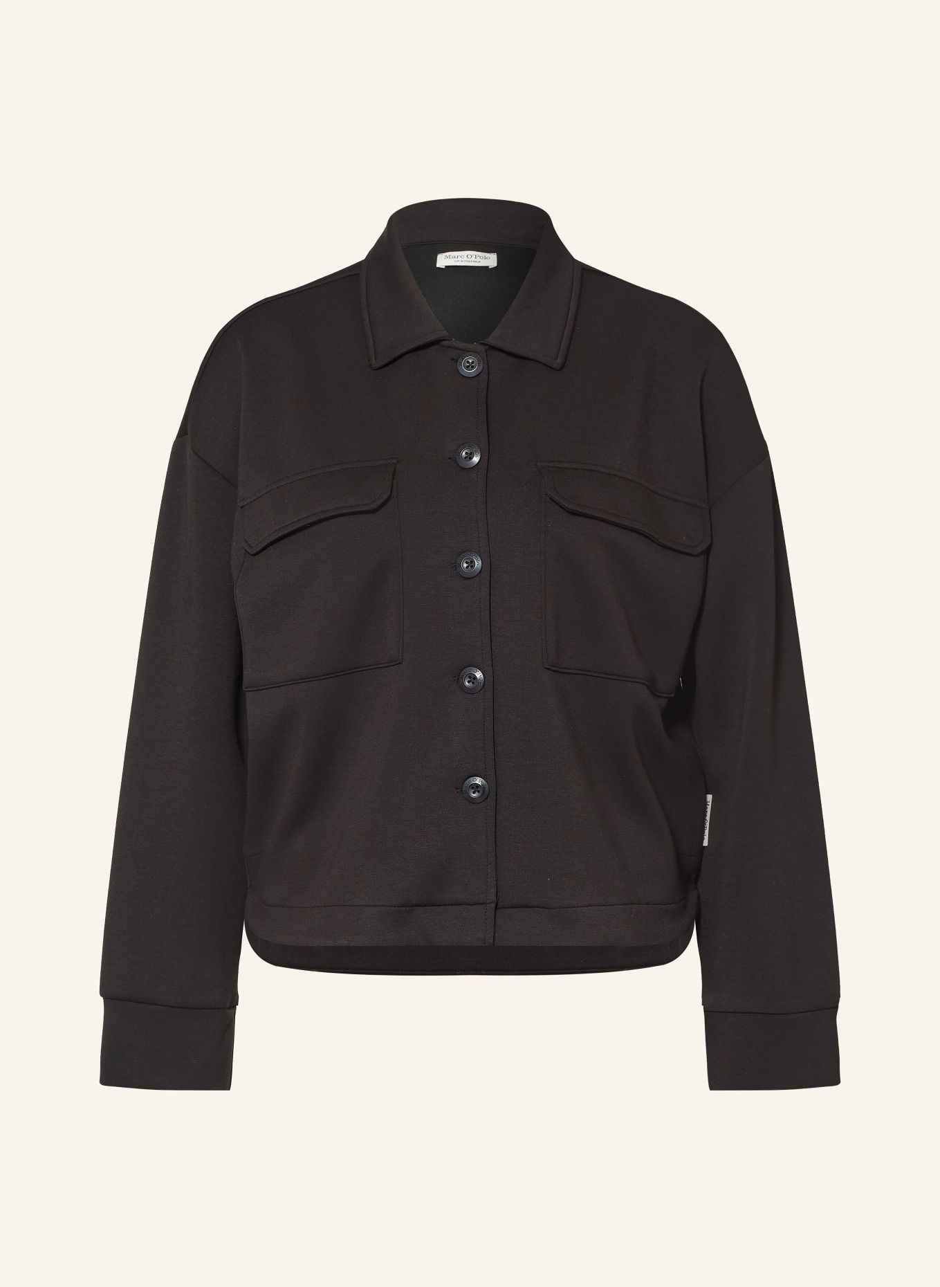 Marc O'Polo Overjacket aus Jersey: SCHWARZ