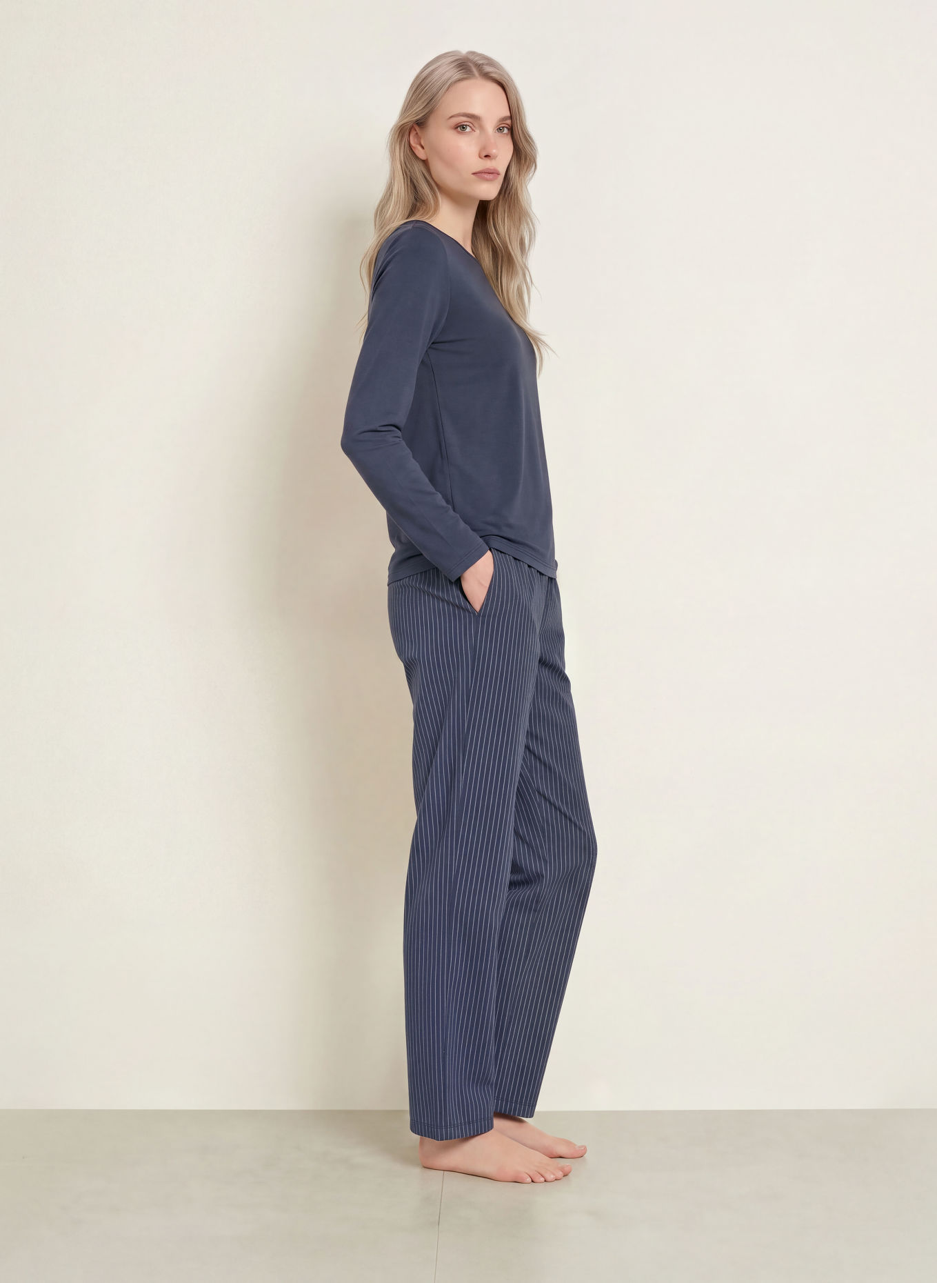 Marc O'Polo Pajama bottoms: BLUE / LIGHT BLUE