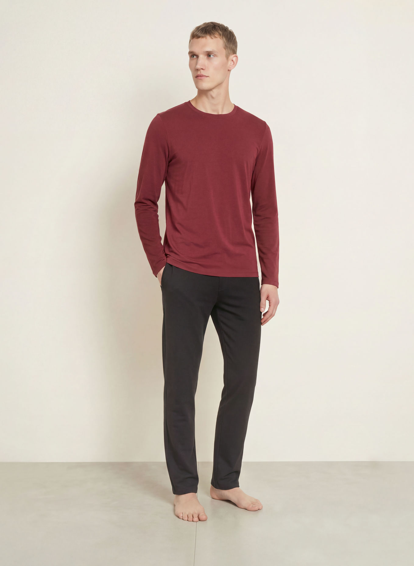 JOOP! Pyjamashirt: DONKERROOD