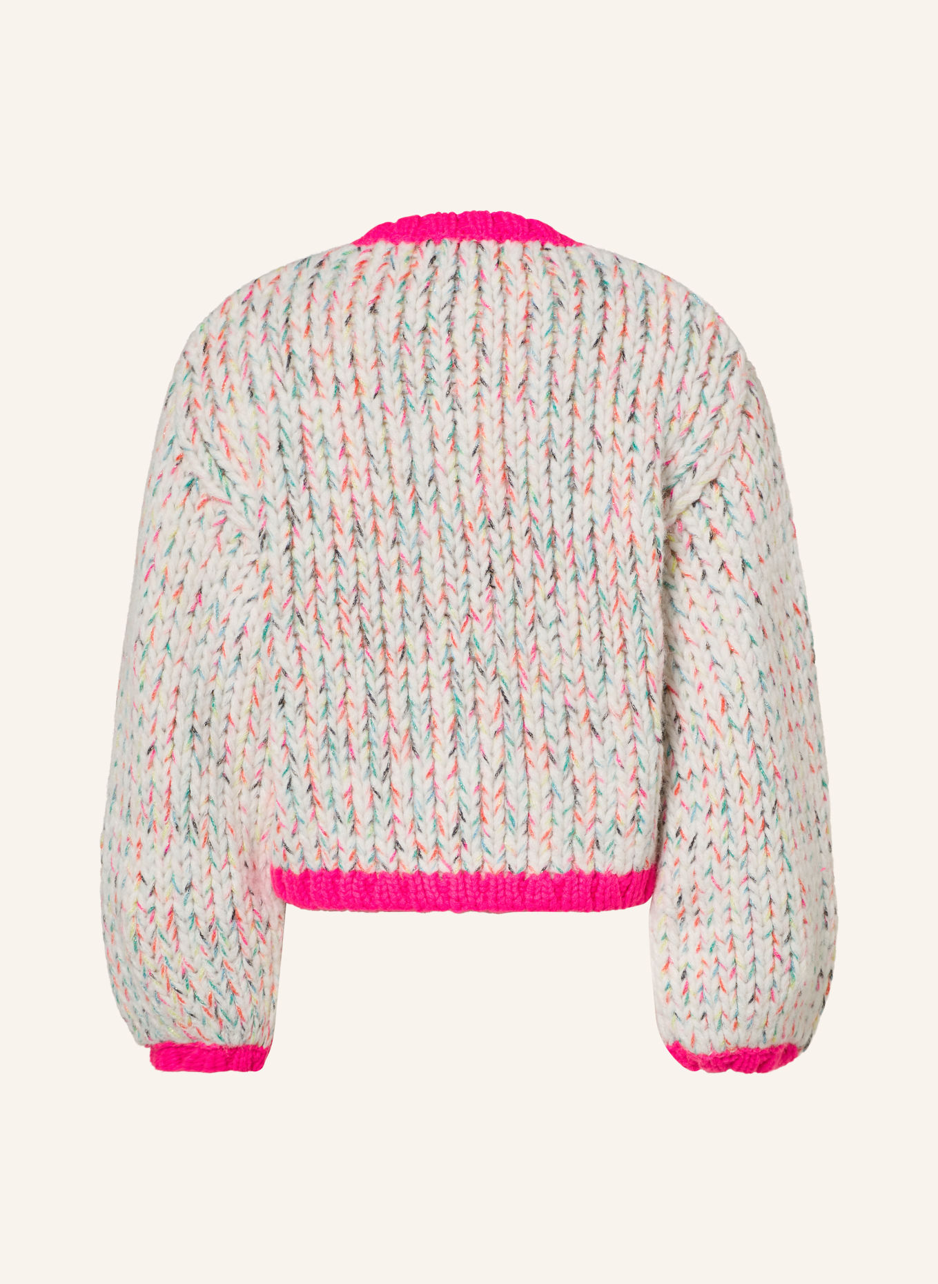 Billieblush Strickjacke mit Glitzergarn: CREME / GOLD / NEONPINK