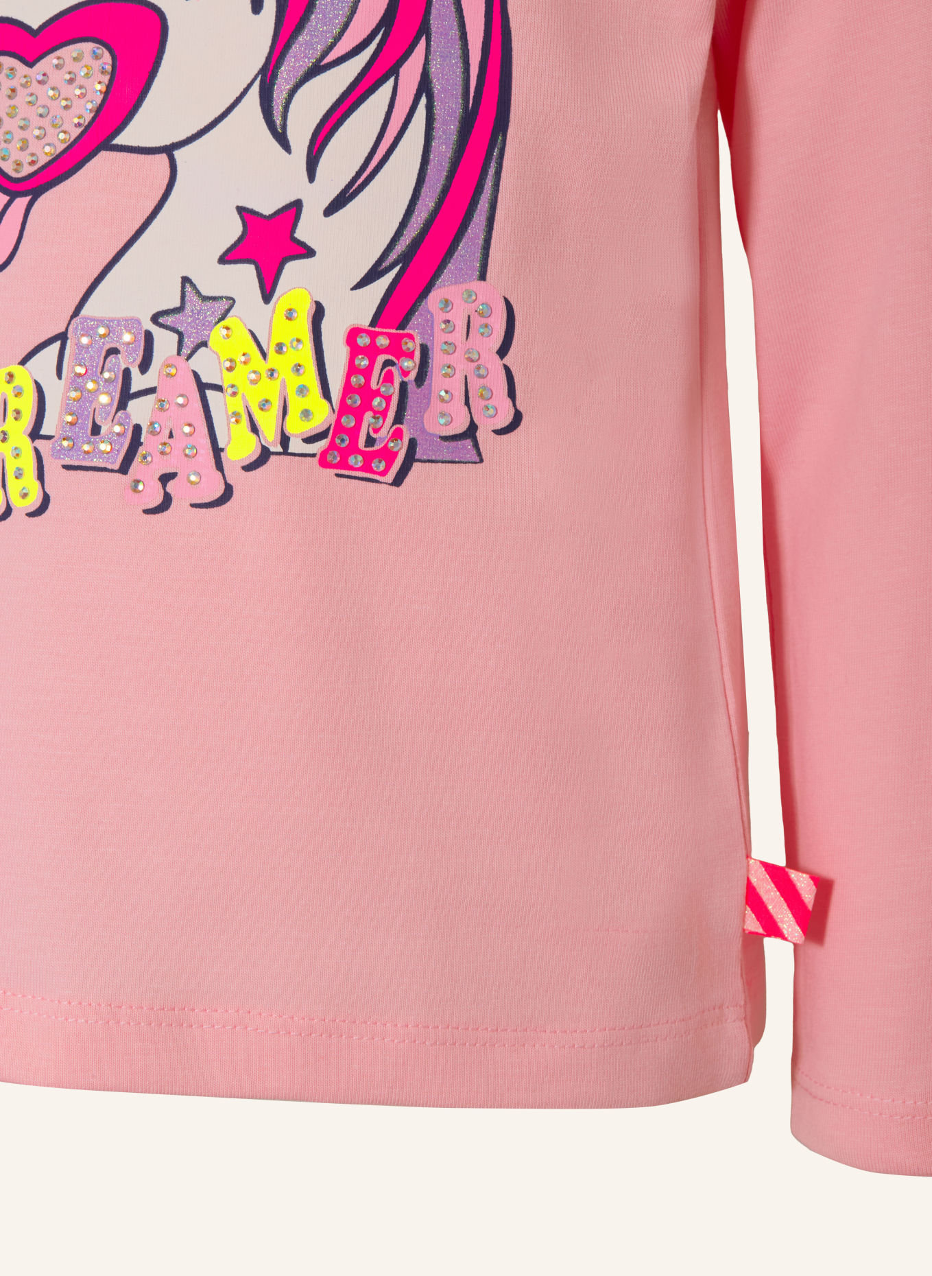 Billieblush Longsleeve mit Schmucksteinen: ROSA / LILA / PINK