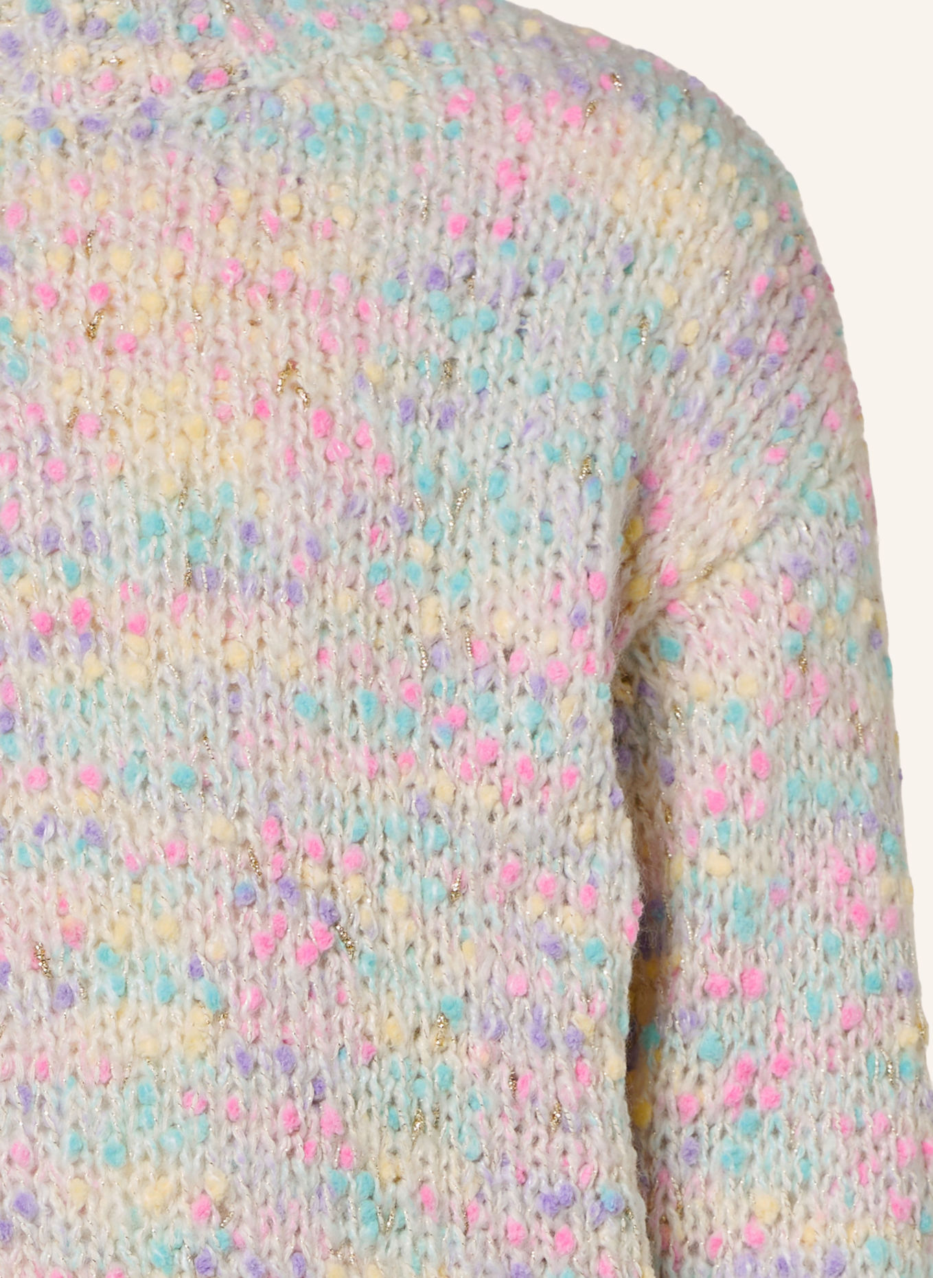 Billieblush Pullover mit Glitzergarn: WEISS / GOLD / ROSA
