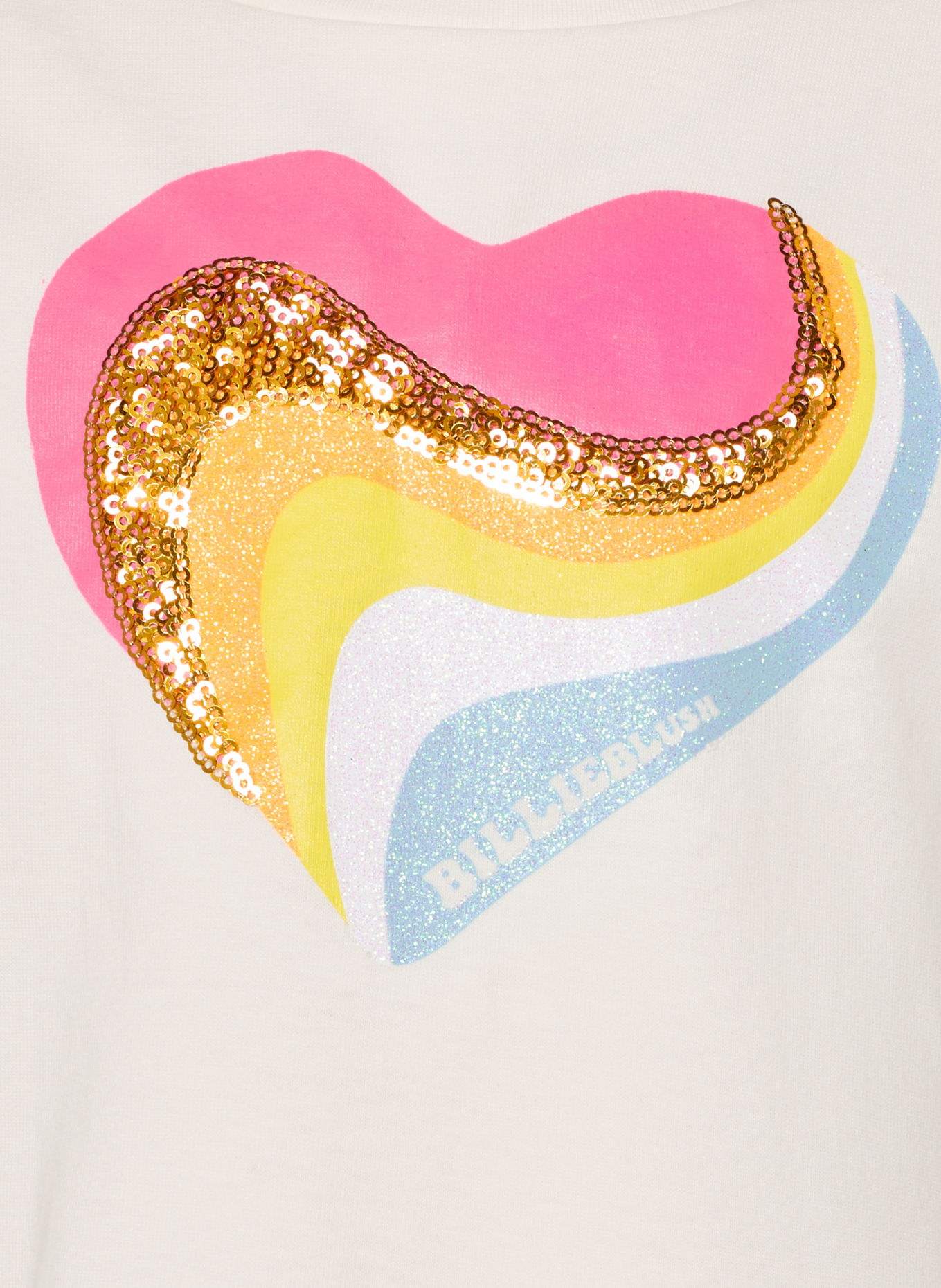 Billieblush T-shirt met pailletten: CRÈME / GOUD / NEONROZE