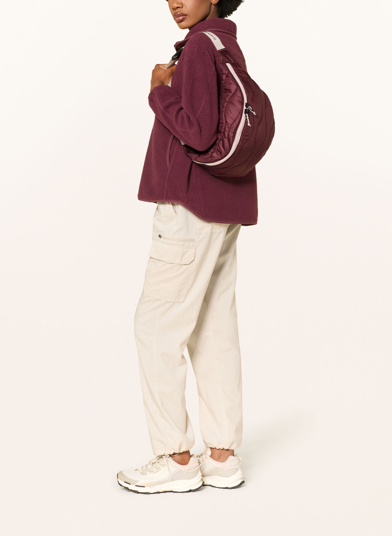 Peak Performance PORTO Belt bag: DARK RED / ECRU
