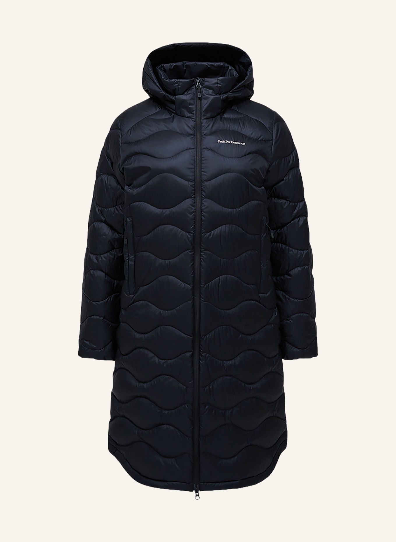 Peak Performance Doudoune légère HELIUM avec capuche amovible: NOIR / BLANC