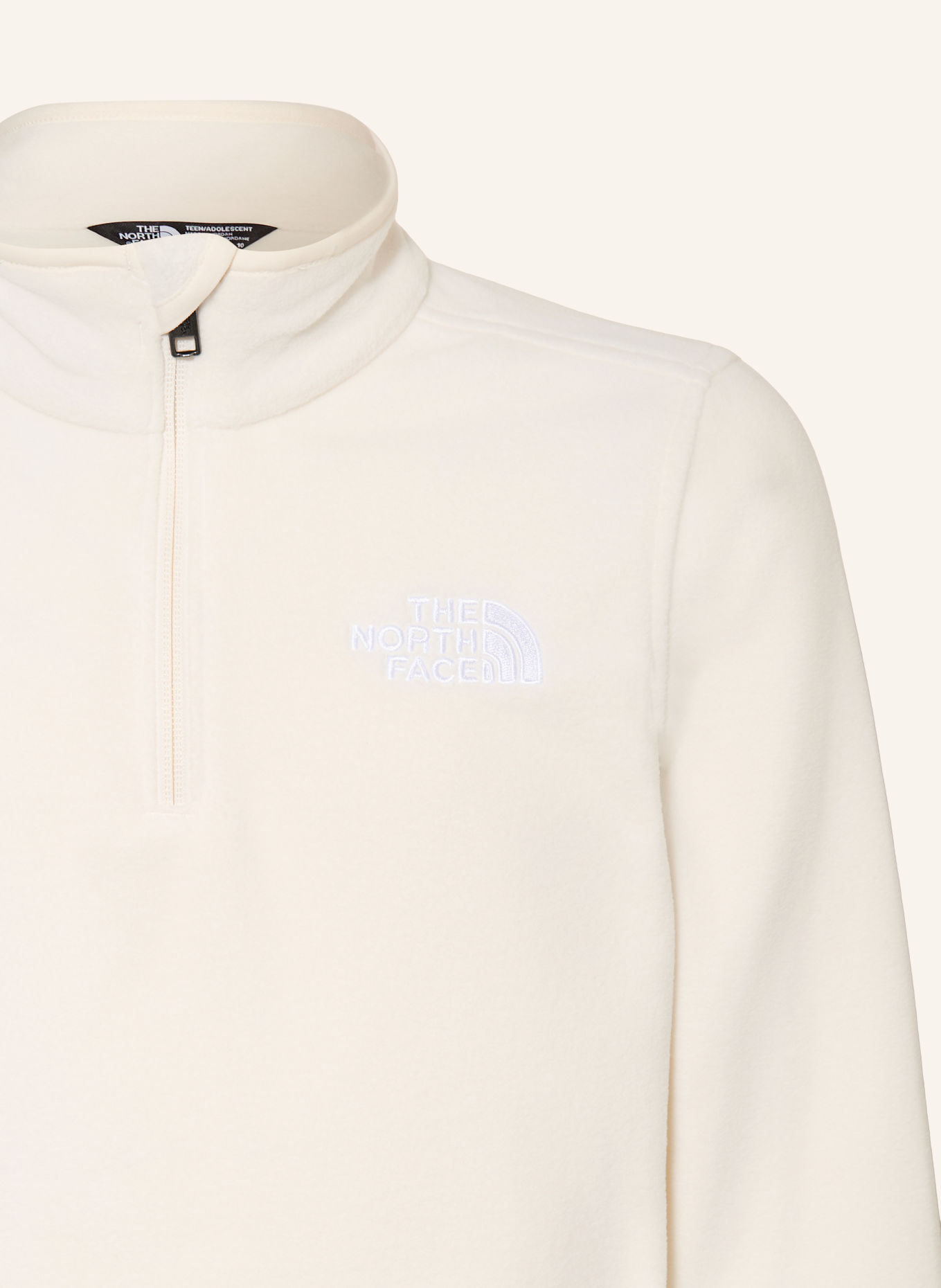 THE NORTH FACE GLACIER Fleece Half-zip Sweater: WHITE