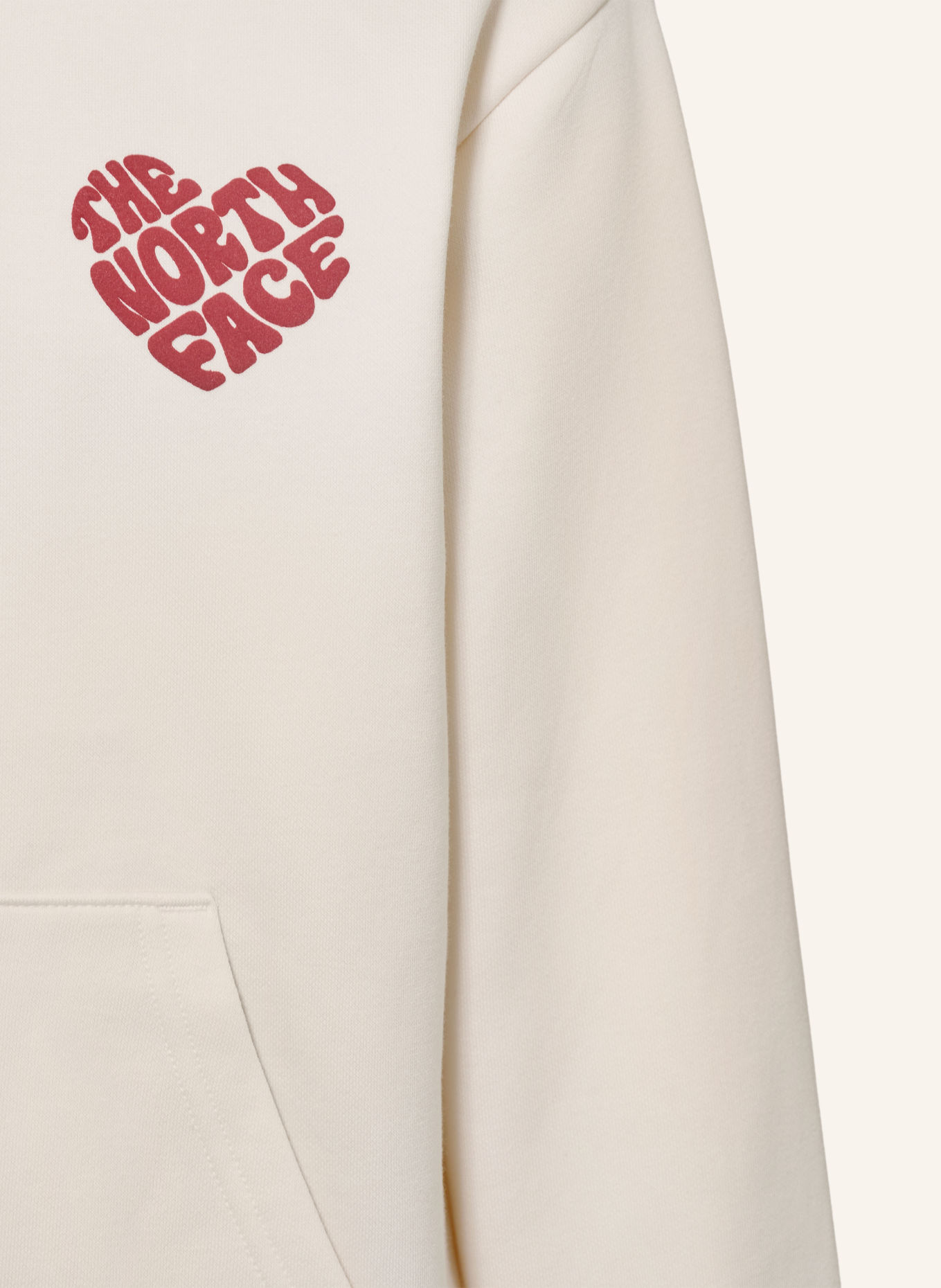 THE NORTH FACE Hoodie: ECRU / ALTROSA